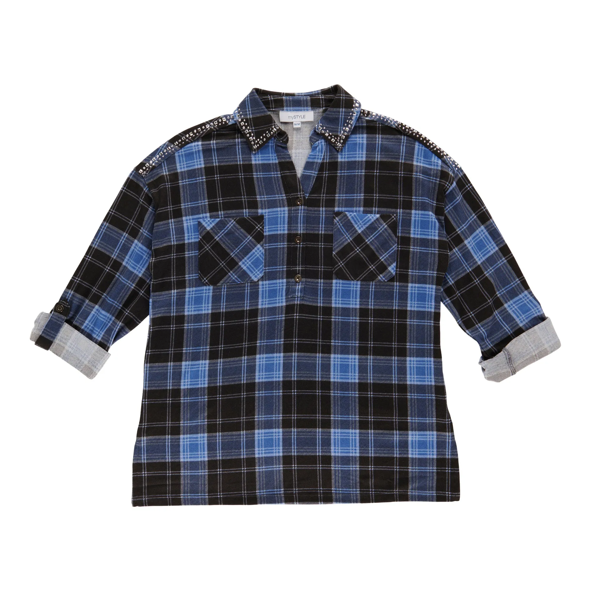 mySTYLE Women's Plaid Boyfriend Shirt sold by Giant Tiger product image thumbnail 2