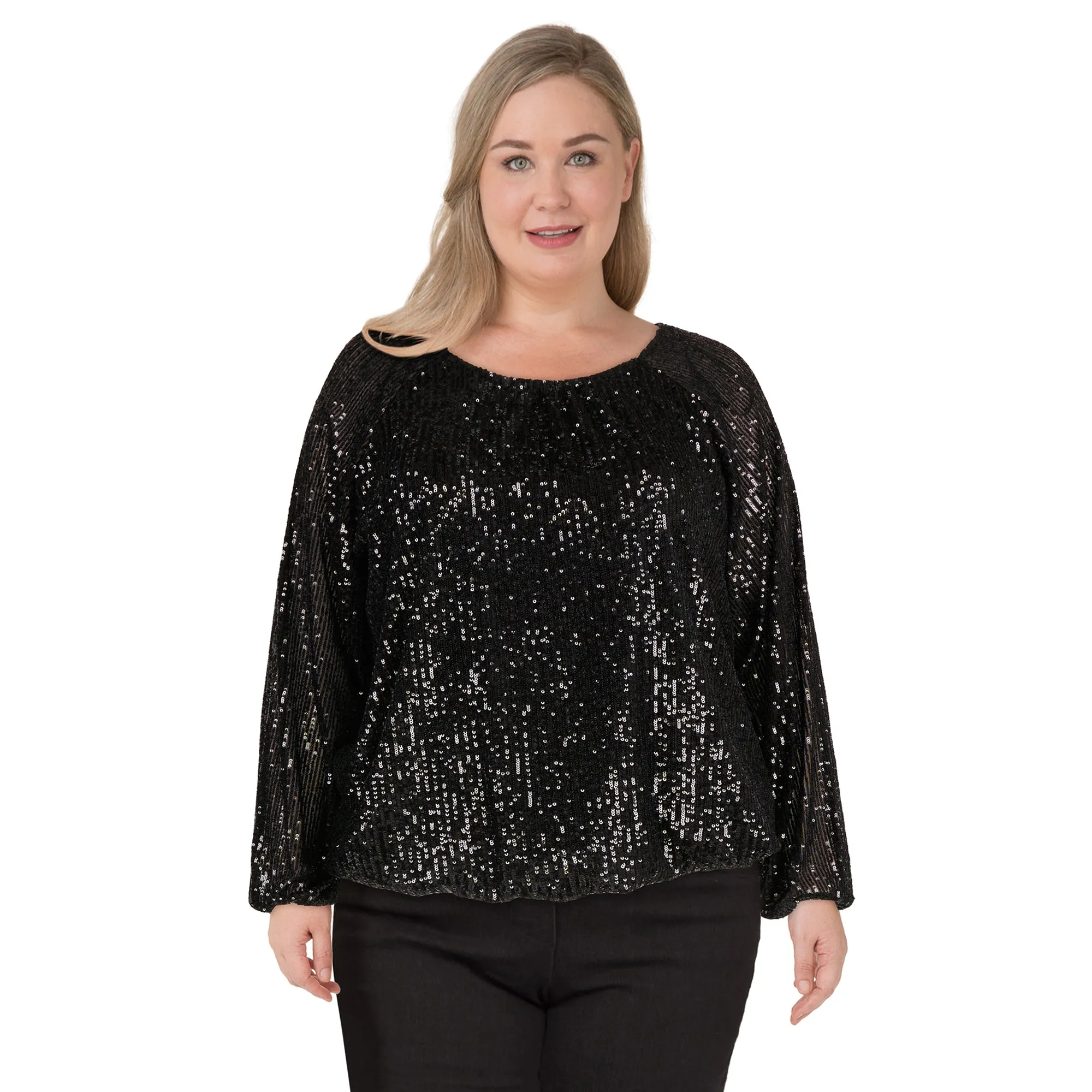 lily morgan Women's Plus Sequin Top sold by Giant Tiger
