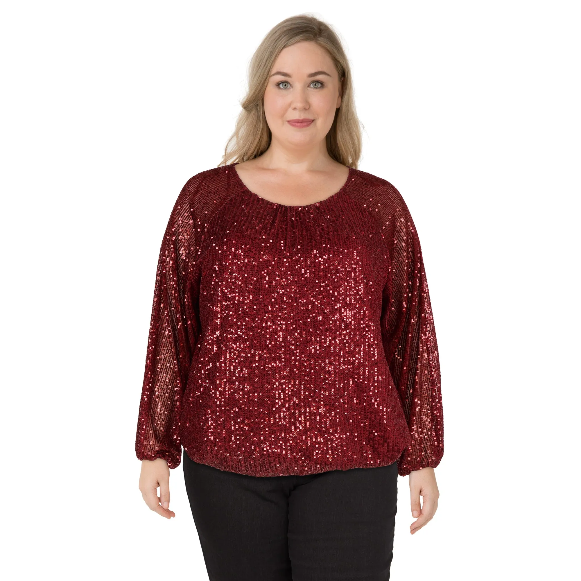 lily morgan Women's Plus Sequin Top sold by Giant Tiger product image thumbnail 3