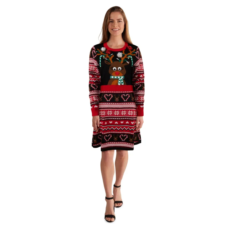 Comfy Cozy Women's Christmas Sweater Dress sold by Giant Tiger