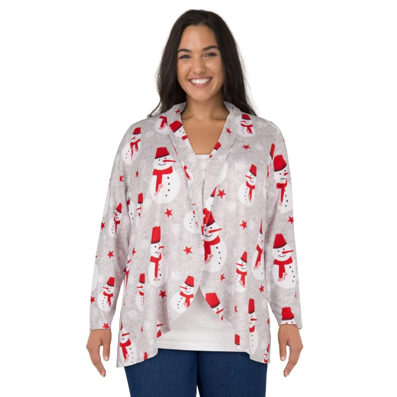 Comfy Cozy Women's Plus Christmas Cardigan sold by Giant Tiger