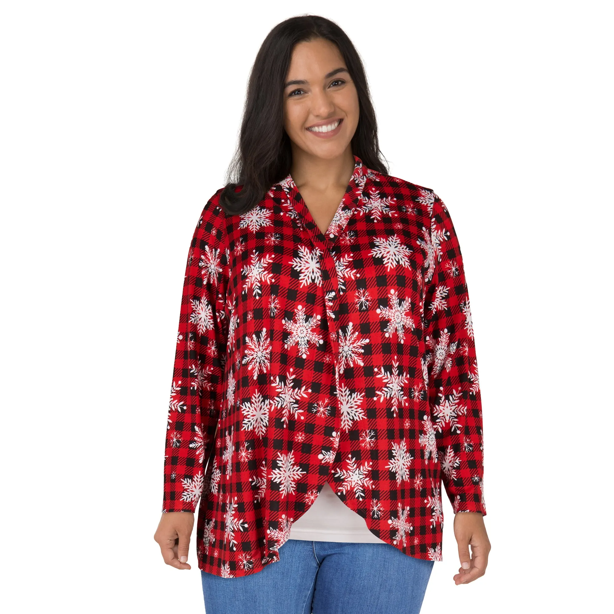 Comfy Cozy Women's Plus Christmas Cardigan sold by Giant Tiger product image thumbnail 2