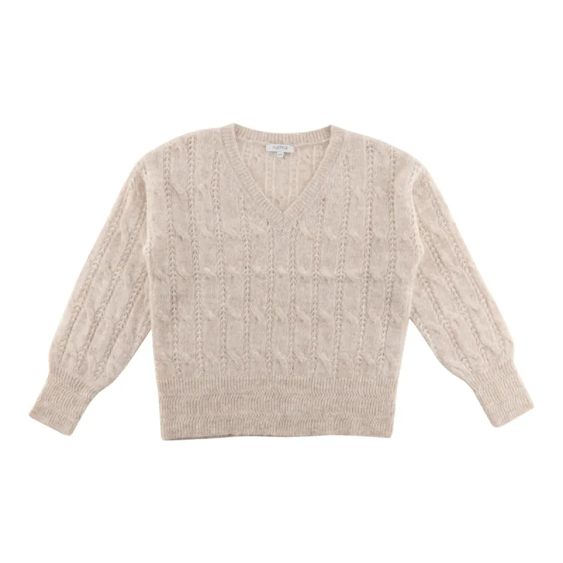 mySTYLE Women's V-Neck Cable Sweater sold by Giant Tiger