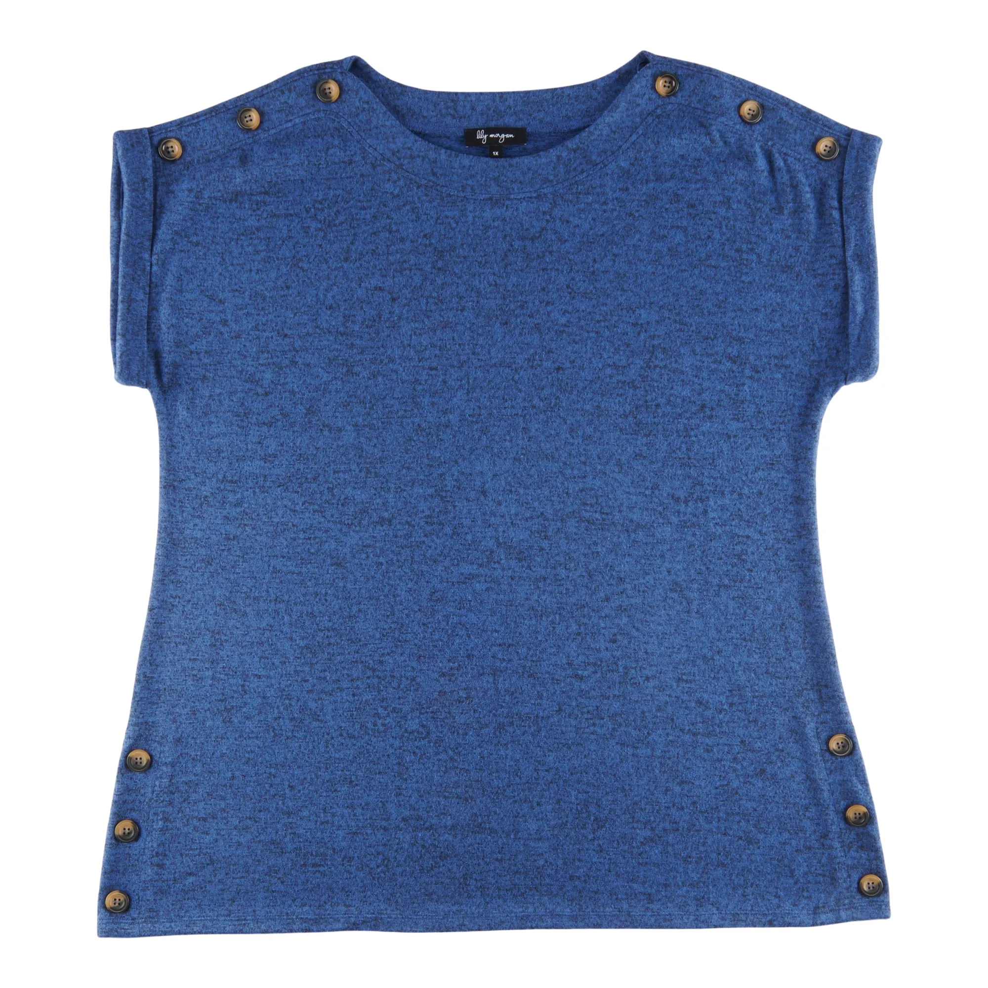 lily morgan Women's Plus City Chic Button Trim Snit Top sold by Giant Tiger product image thumbnail 2