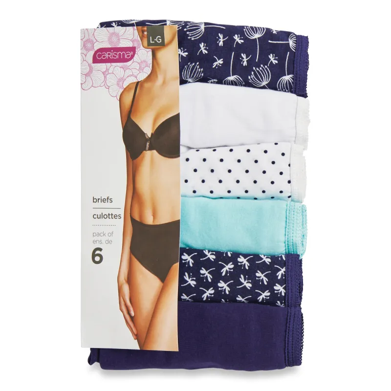 Carisma Women's Briefs 6pk. - S-XL sold by Giant Tiger