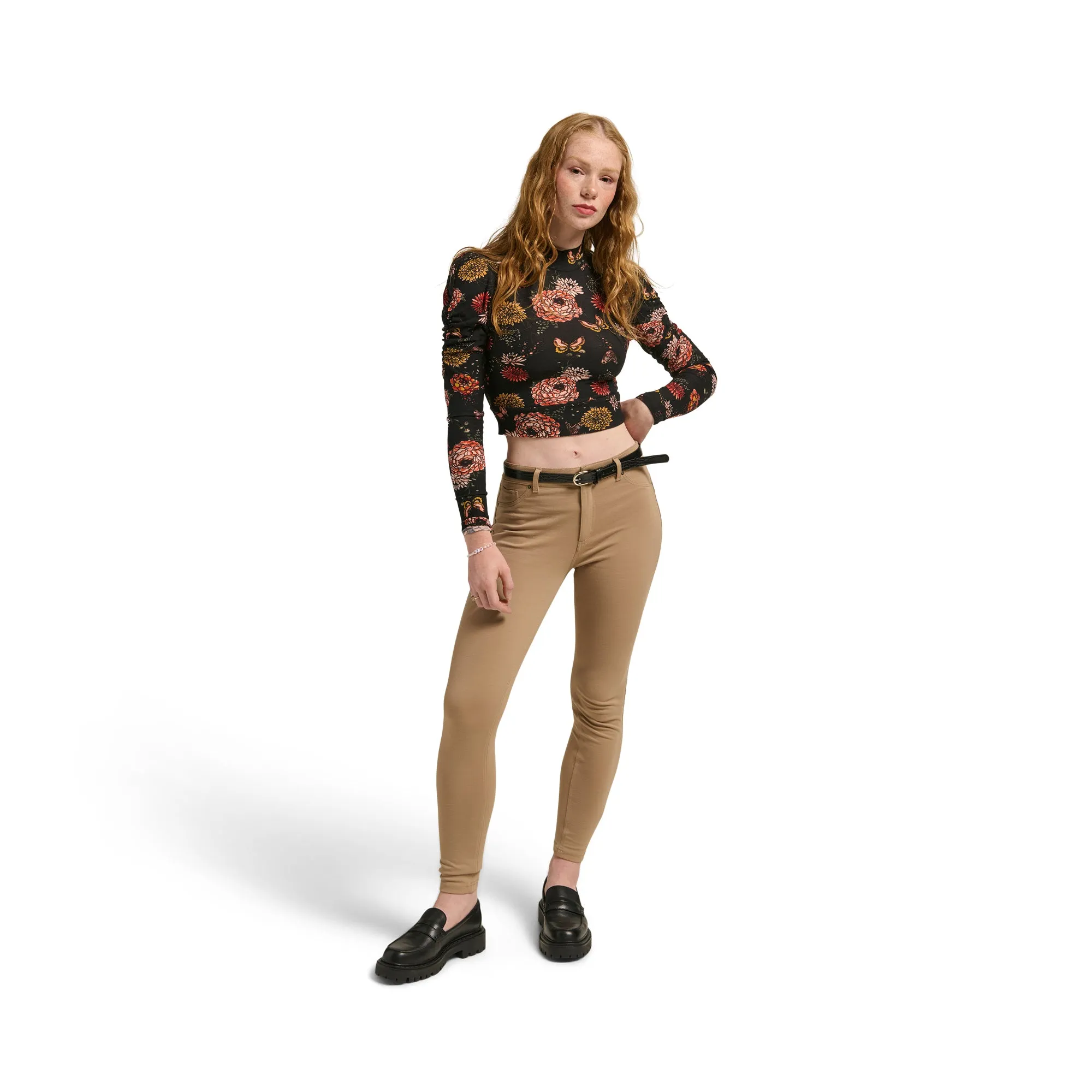 Women's Mock-Neck Floral Crop Top sold by Giant Tiger product image thumbnail 2