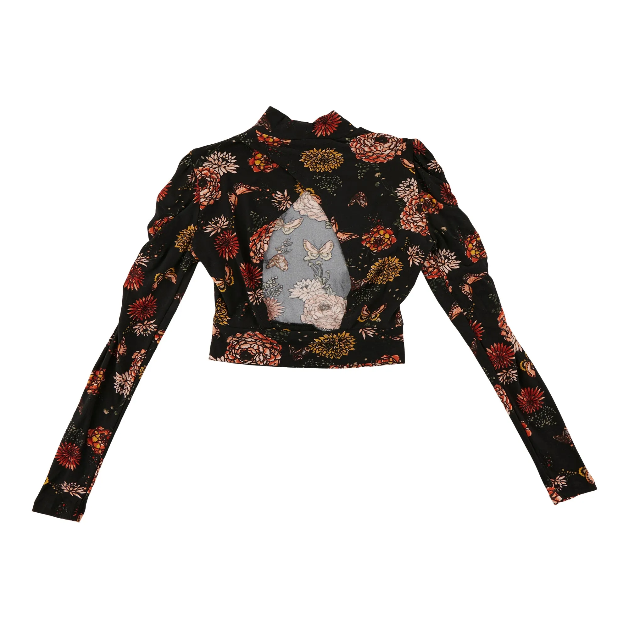 Women's Mock-Neck Floral Crop Top sold by Giant Tiger product image thumbnail 3
