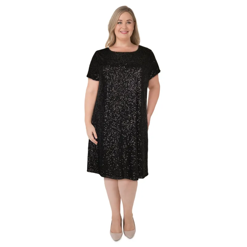 lily morgan Women's Plus Sequin Dress sold by Giant Tiger