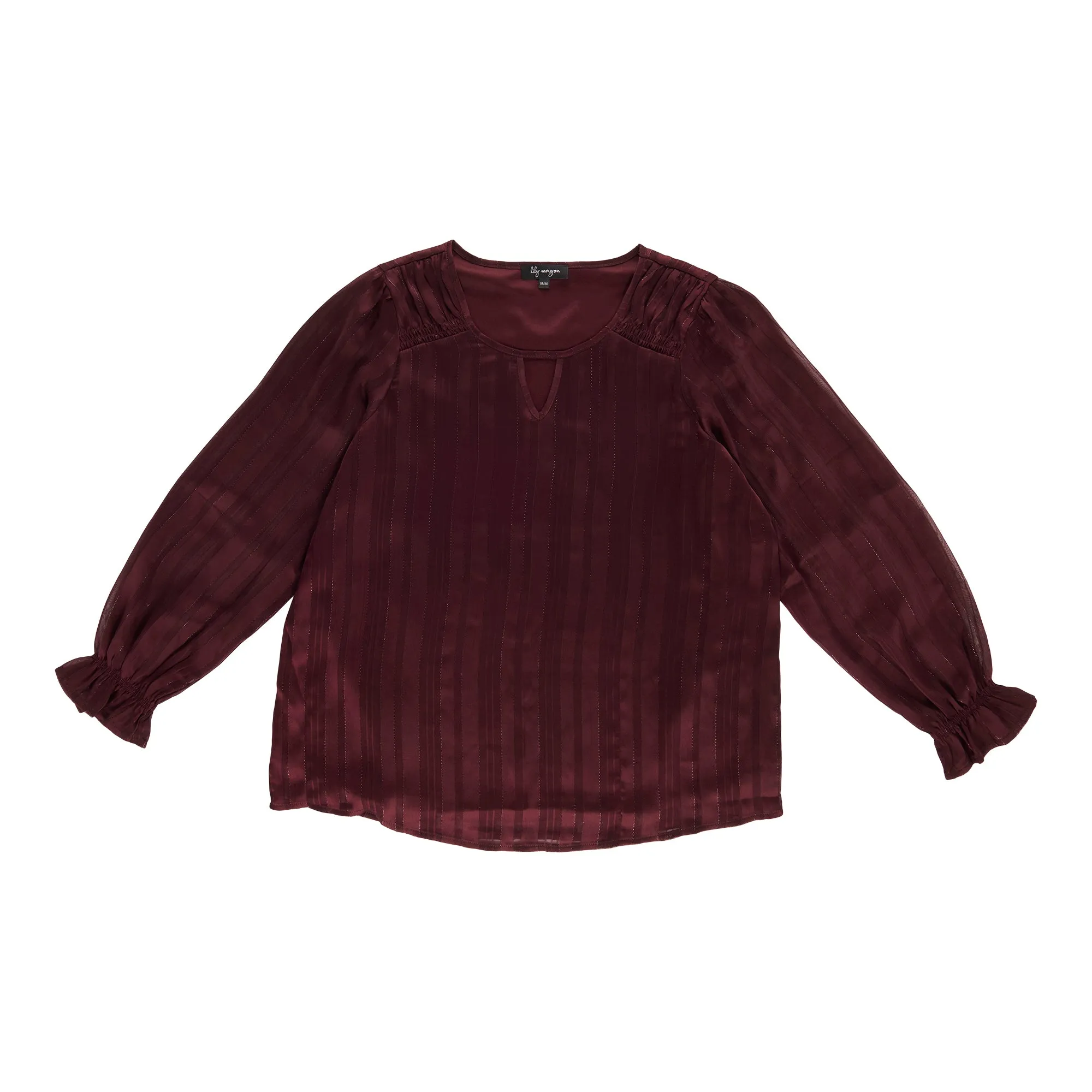 lily morgan Women's Stripe Keyhole Blouse sold by Giant Tiger product image thumbnail 3