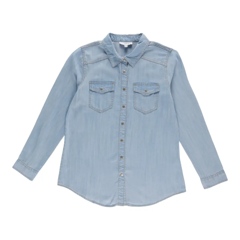 mySTYLE Women's Long Sleeve Denim Shirt sold by Giant Tiger