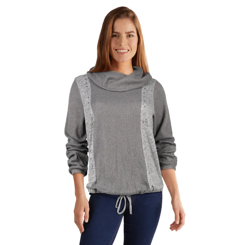 mySTYLE Women's Fabric Block Sweater sold by Giant Tiger