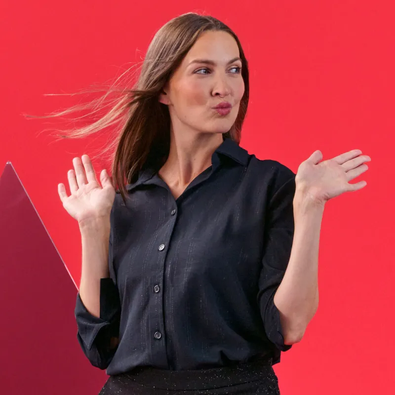 lily morgan Women's Boyfriend Blouse sold by Giant Tiger