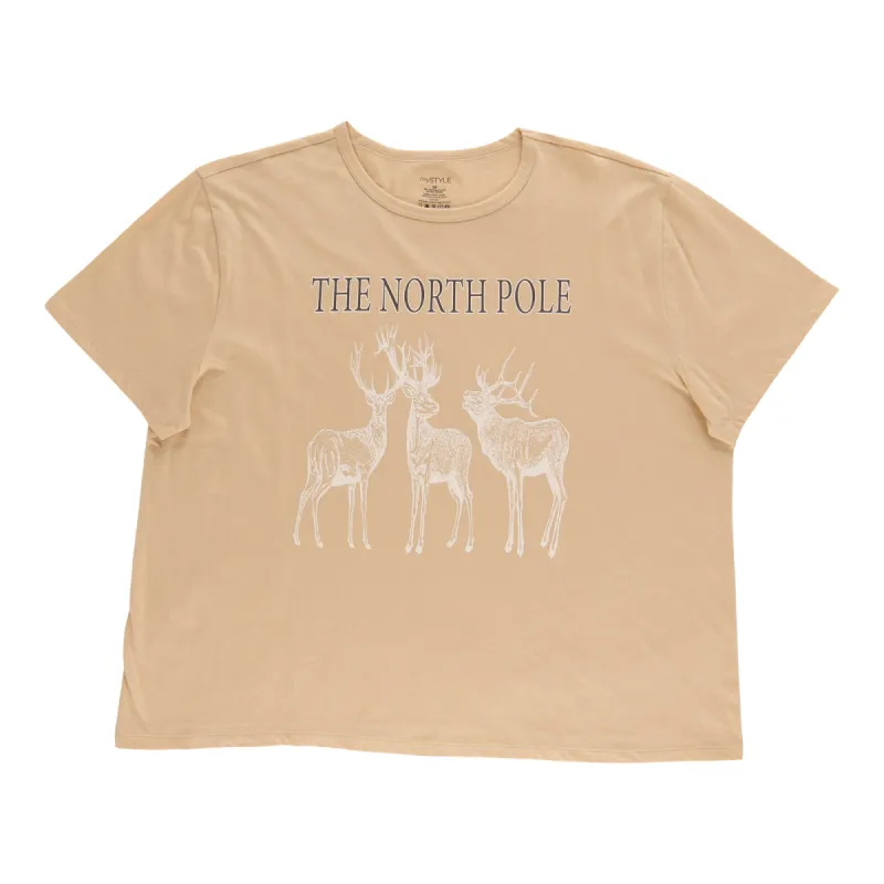 mySTYLE Women's Plus Screen Crew Neck Tee sold by Giant Tiger