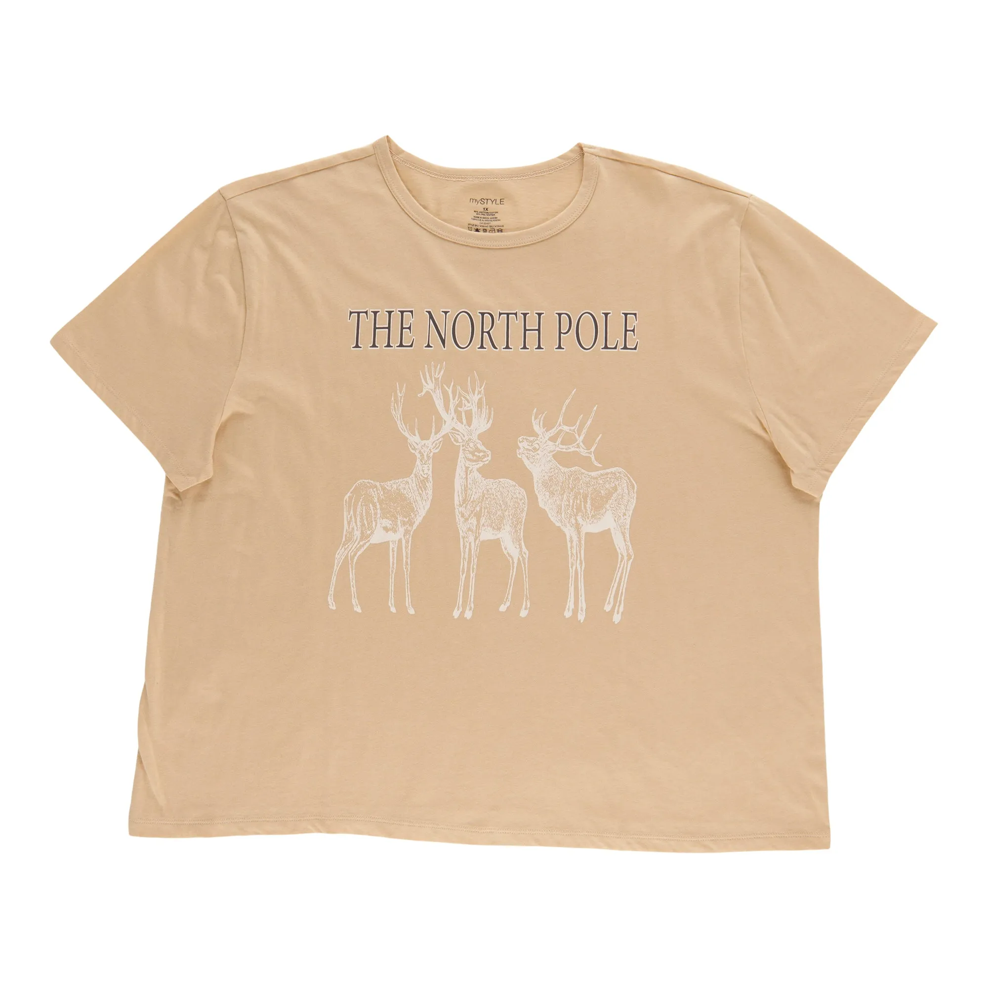 mySTYLE Women's Plus Screen Crew Neck Tee sold by Giant Tiger