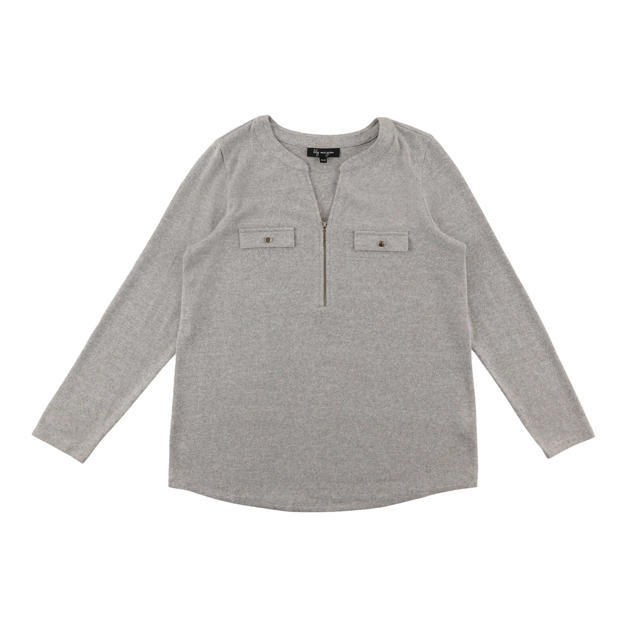 lily morgan Women's Long Sleeve Button Front Top sold by Giant Tiger