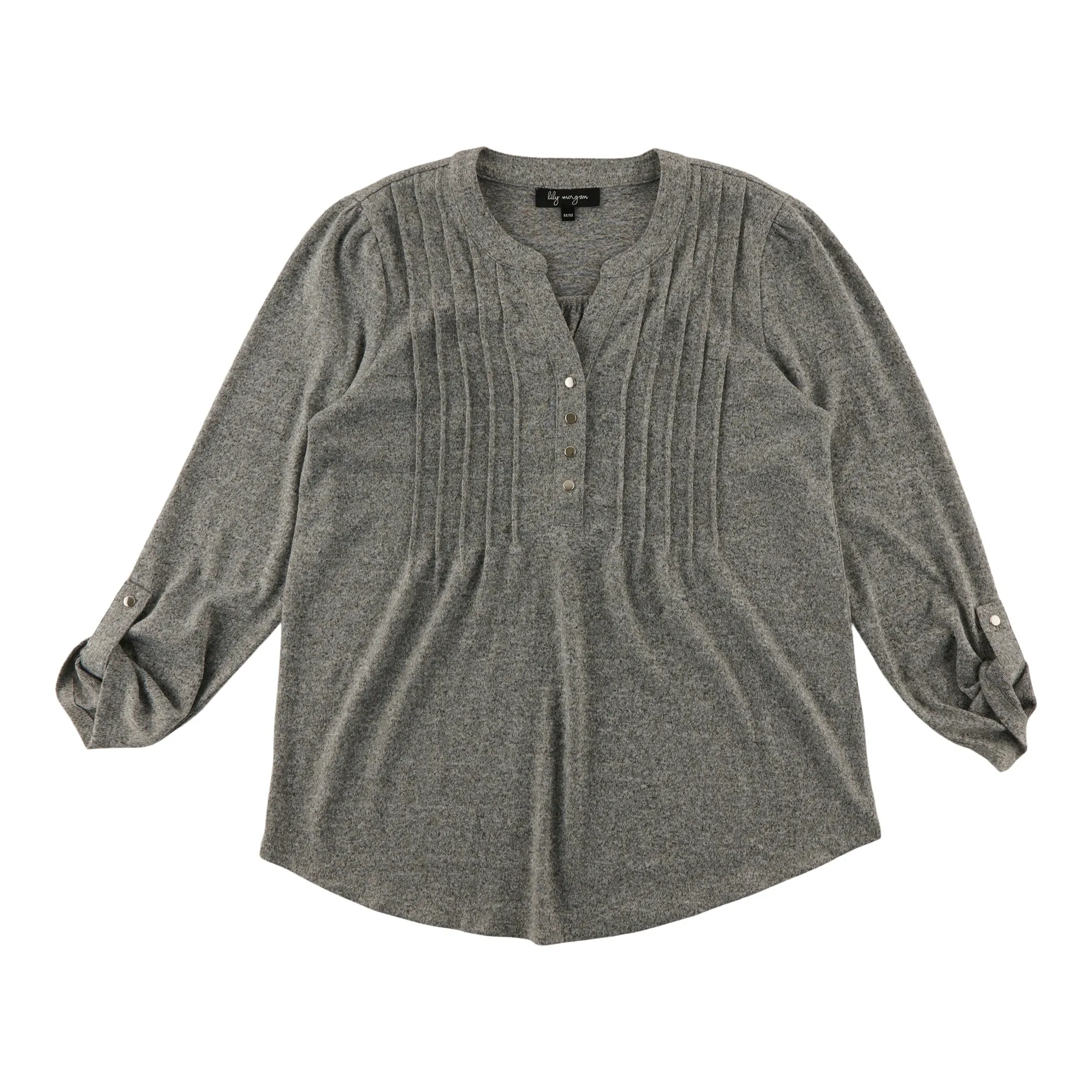 lily morgan Women's Long Sleeve Pintuck Top sold by Giant Tiger