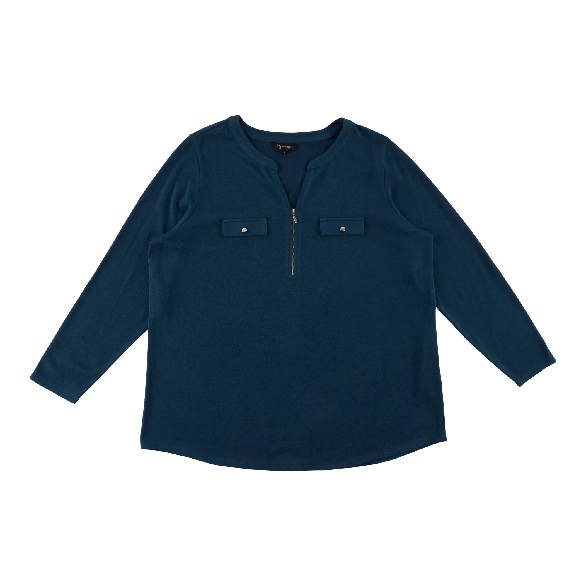 lily morgan Women's Plus Long Sleeve Button Front Top sold by Giant Tiger product image thumbnail 2