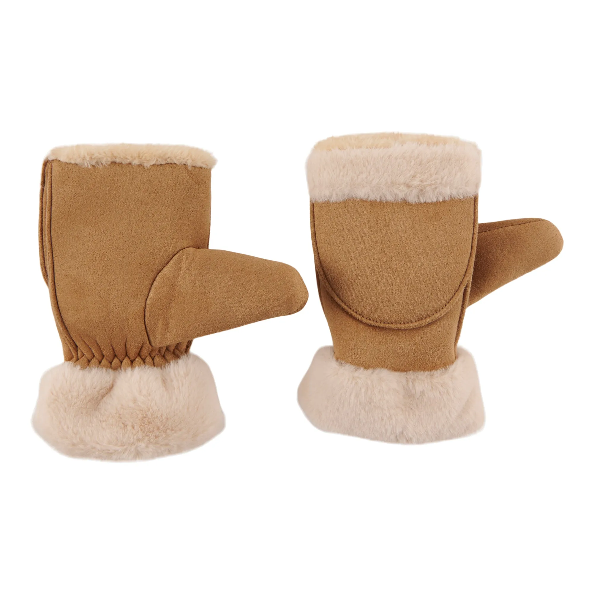 Women's Suede-Like Flip Mittens sold by Giant Tiger