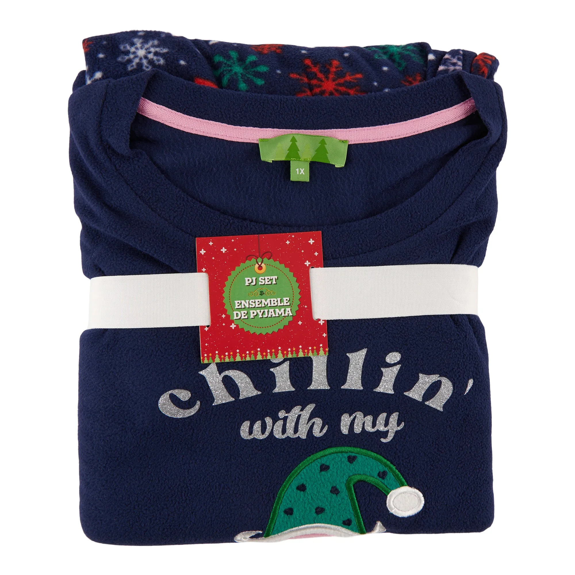 Comfy Cozy Women's Plus Micropolar Crew Neck PJ Set, 2-Piece sold by Giant Tiger