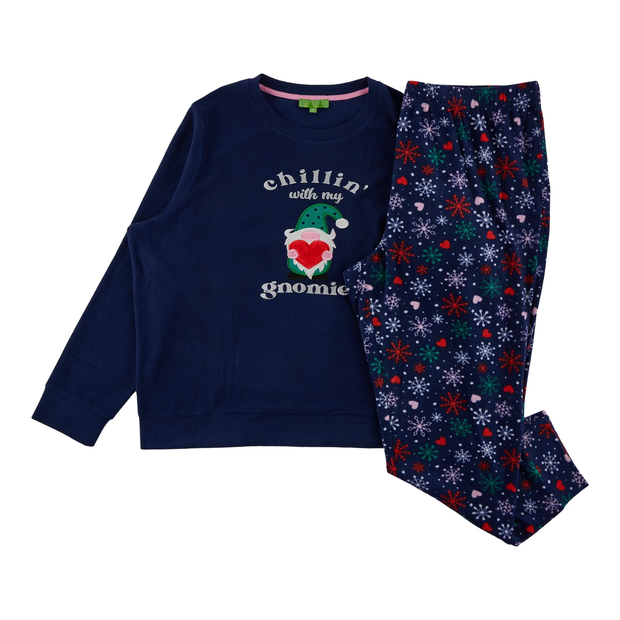 Comfy Cozy Women's Plus Micropolar Crew Neck PJ Set, 2-Piece sold by Giant Tiger product image thumbnail 2