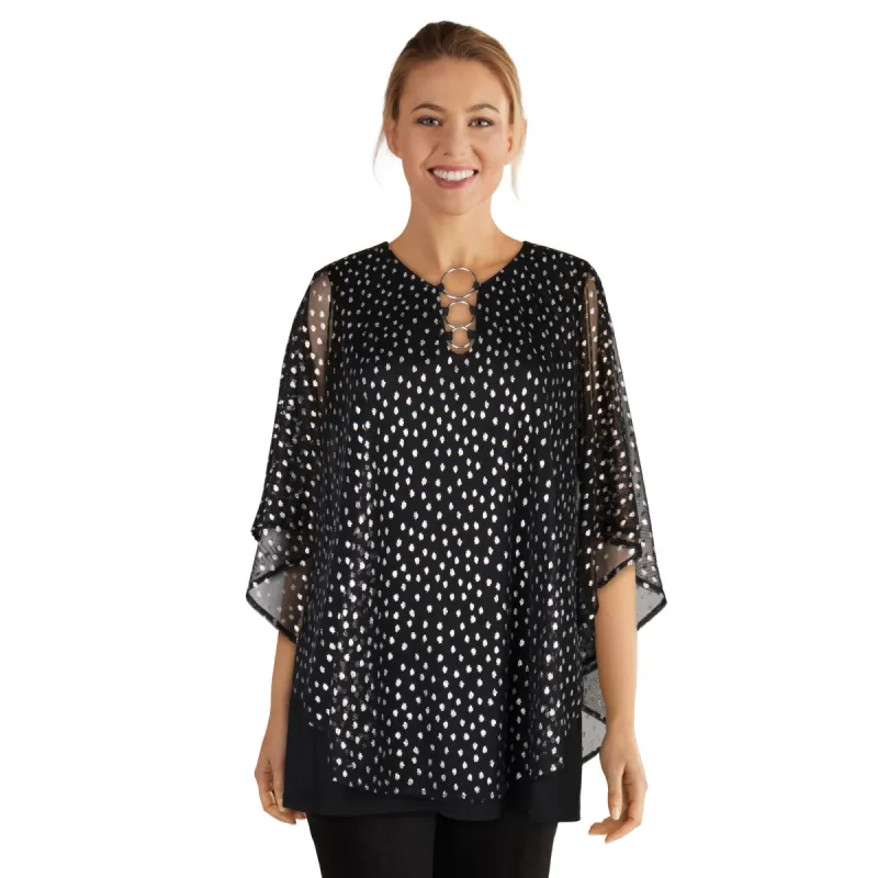 lily morgan Women's Top with Mesh Detail sold by Giant Tiger