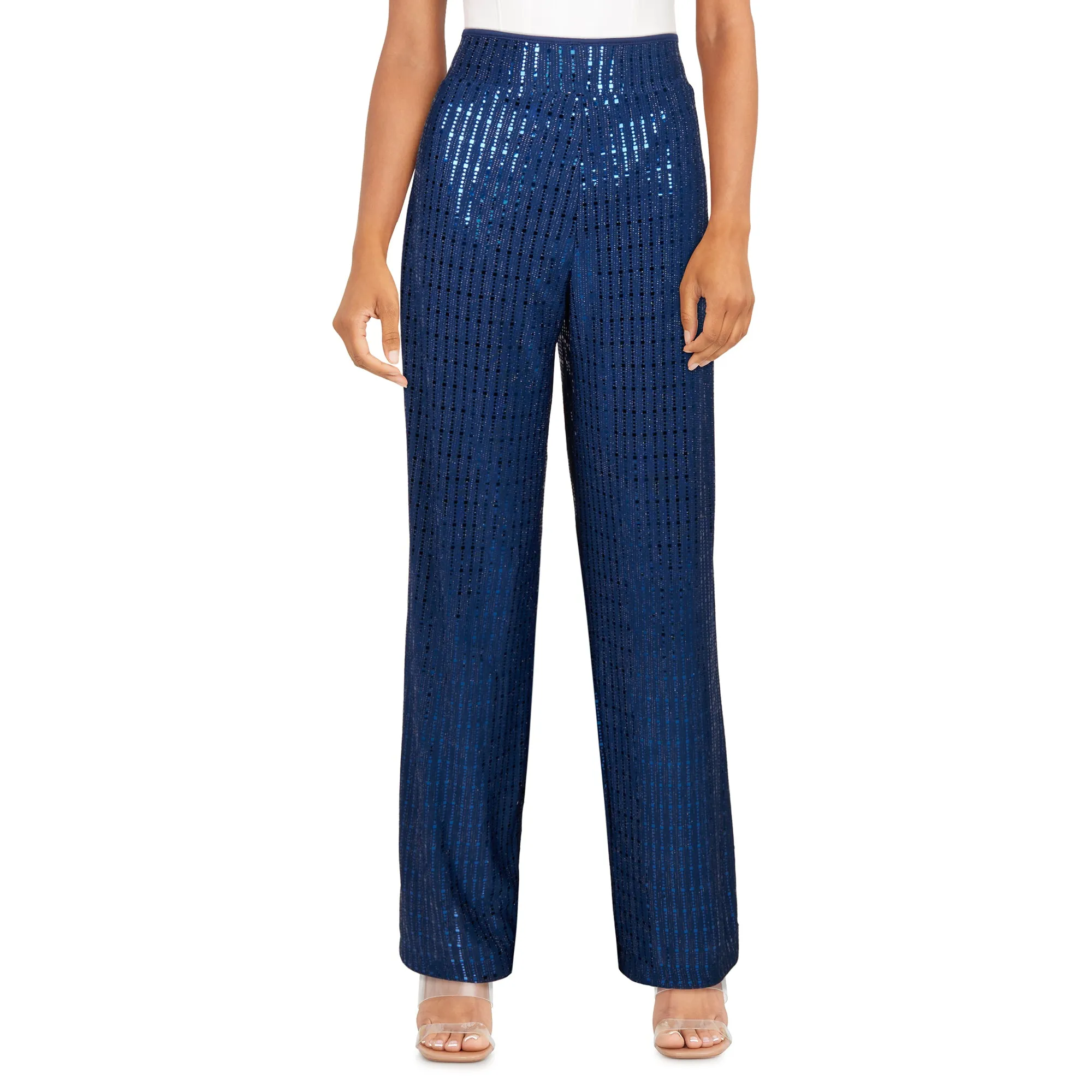 lily morgan Women's Shimmer Sequin Wide-Leg Pants sold by Giant Tiger product image thumbnail 2