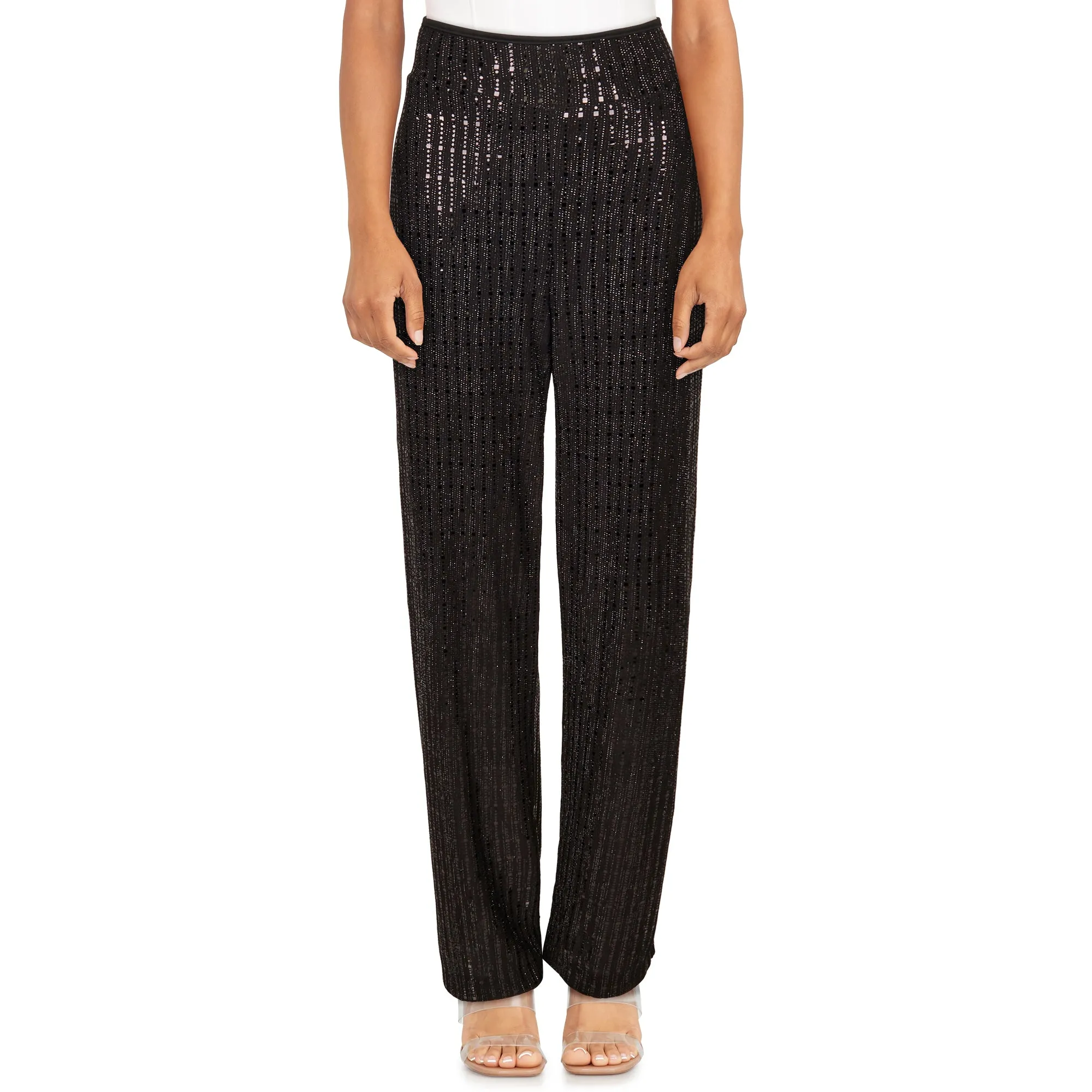 lily morgan Women's Shimmer Sequin Wide-Leg Pants sold by Giant Tiger