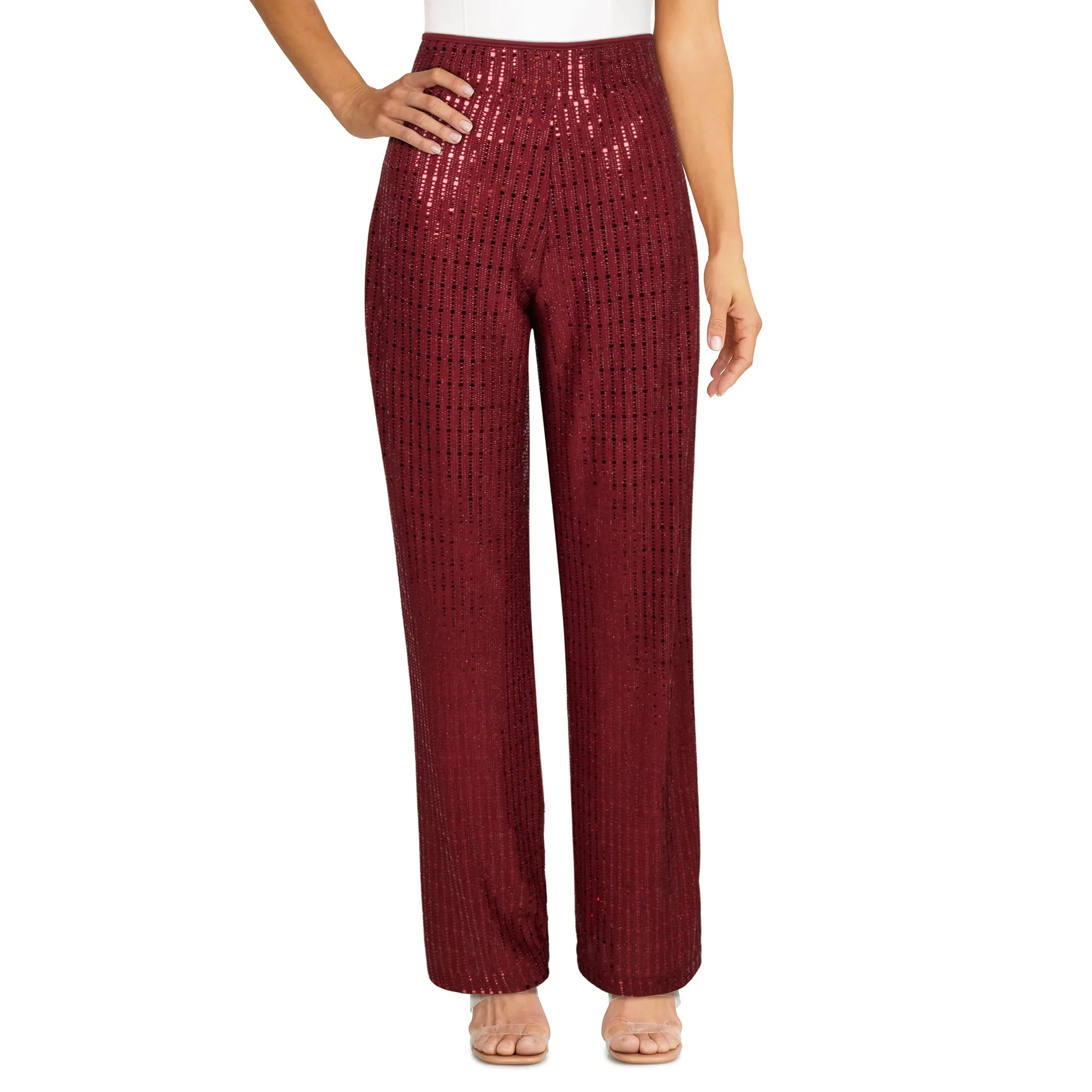 lily morgan Women's Shimmer Sequin Wide-Leg Pants sold by Giant Tiger product image thumbnail 4