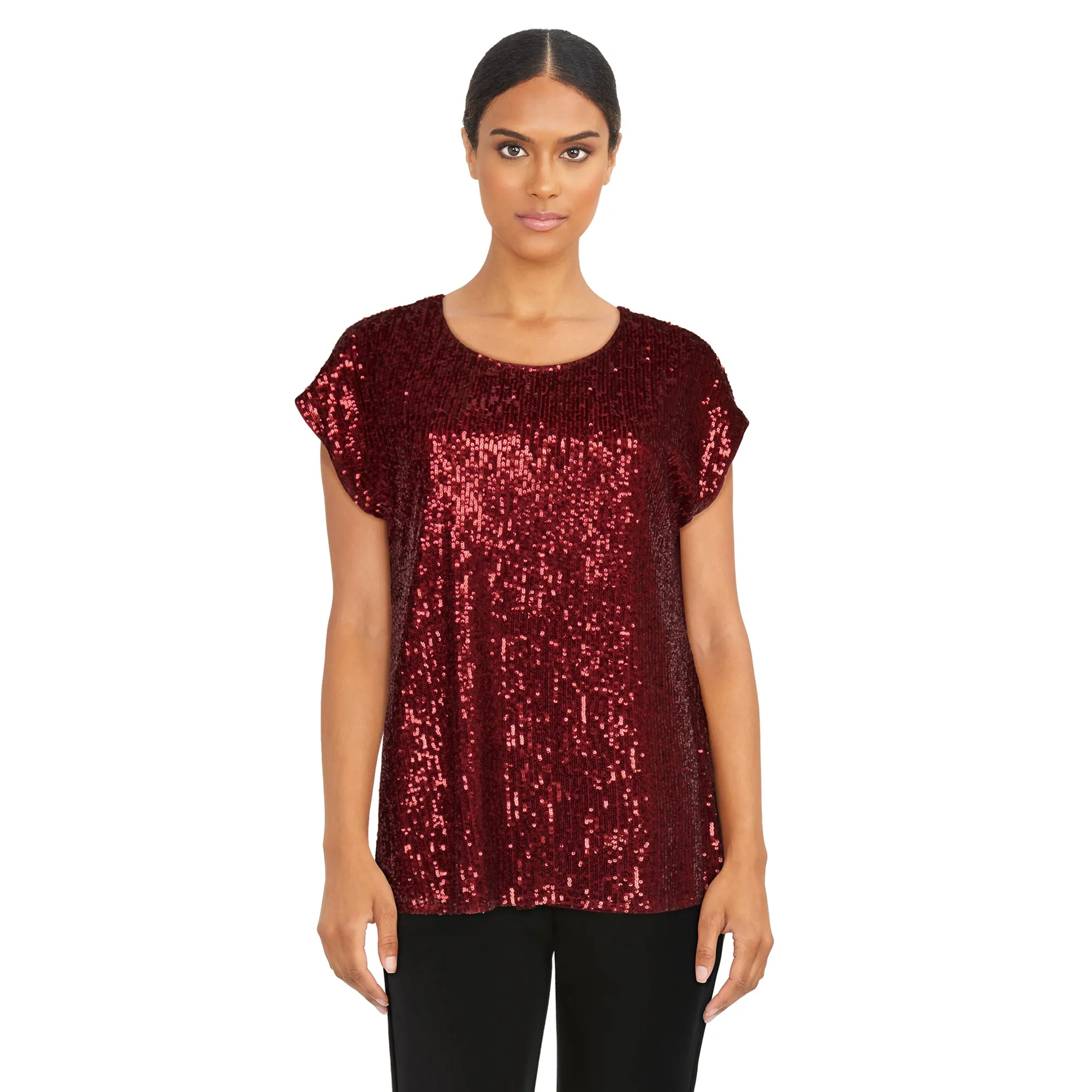 lily morgan Women's Sequin Boxy Top sold by Giant Tiger product image thumbnail 4