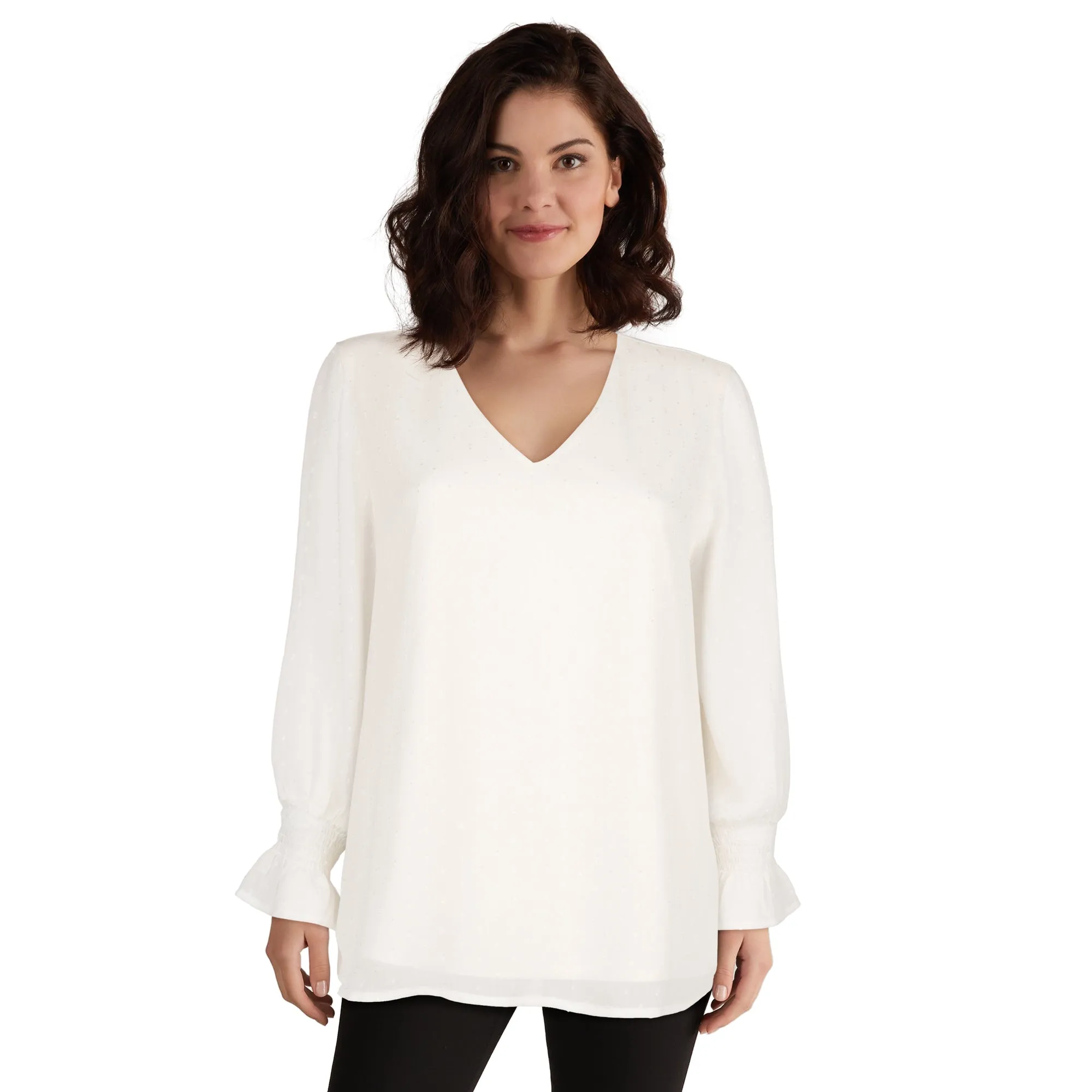 lily morgan Women's Smocked Textured Sleeve Blouse sold by Giant Tiger product image thumbnail 2
