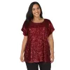 lily morgan Women's Plus Sequin Boxy Top sold by Giant Tiger