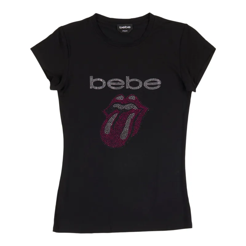 Bebe Women's Logo Rhinestone Tee sold by Giant Tiger