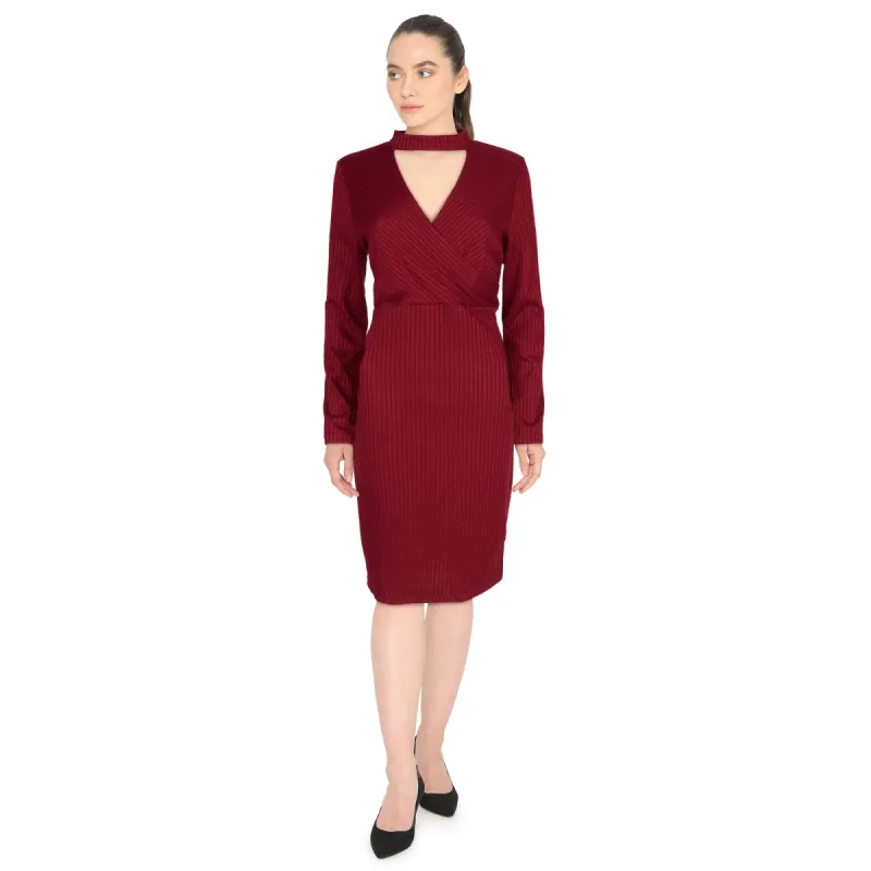 Women's Long Sleeve Knit V-Neck Dress sold by Giant Tiger
