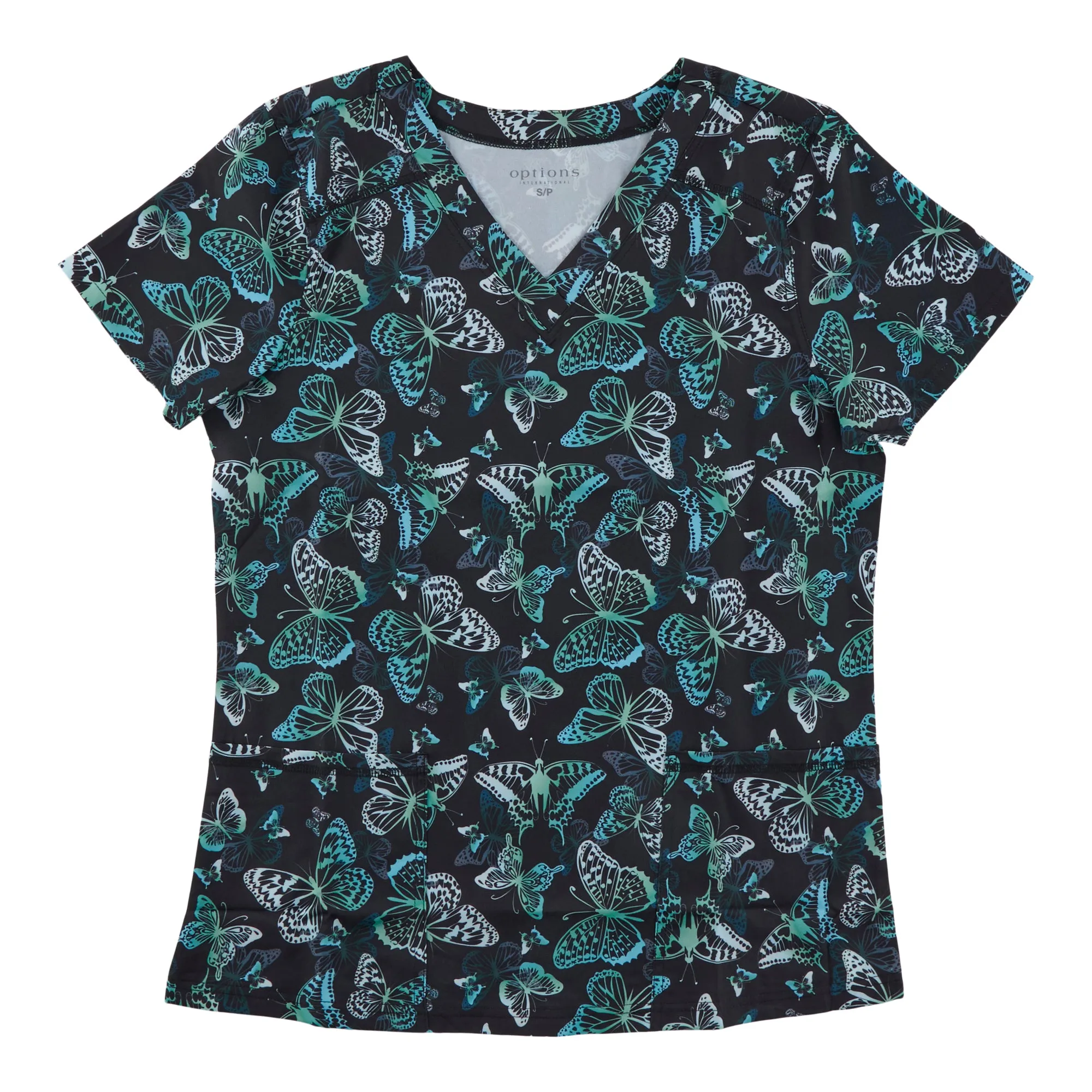 Options Women's Printed V-Neck Scrub Top sold by Giant Tiger