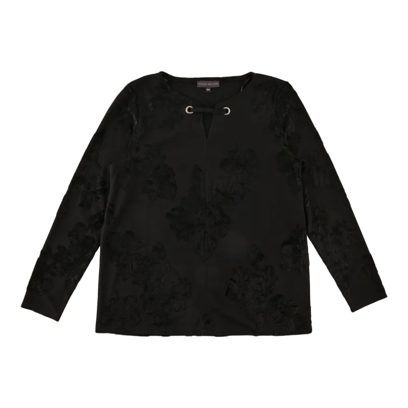 Classic Editions Women's Long Sleeve Top with Flocking sold by Giant Tiger