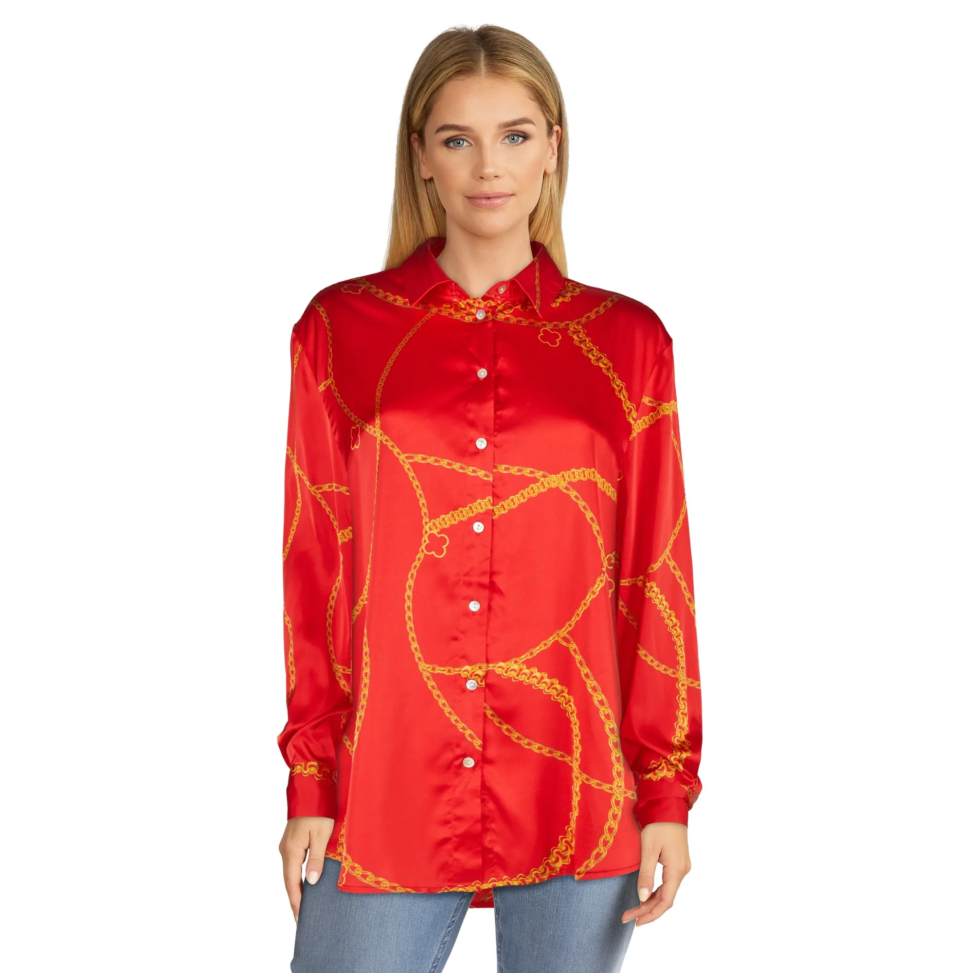 Women's Long Sleeve Satin Blouse sold by Giant Tiger