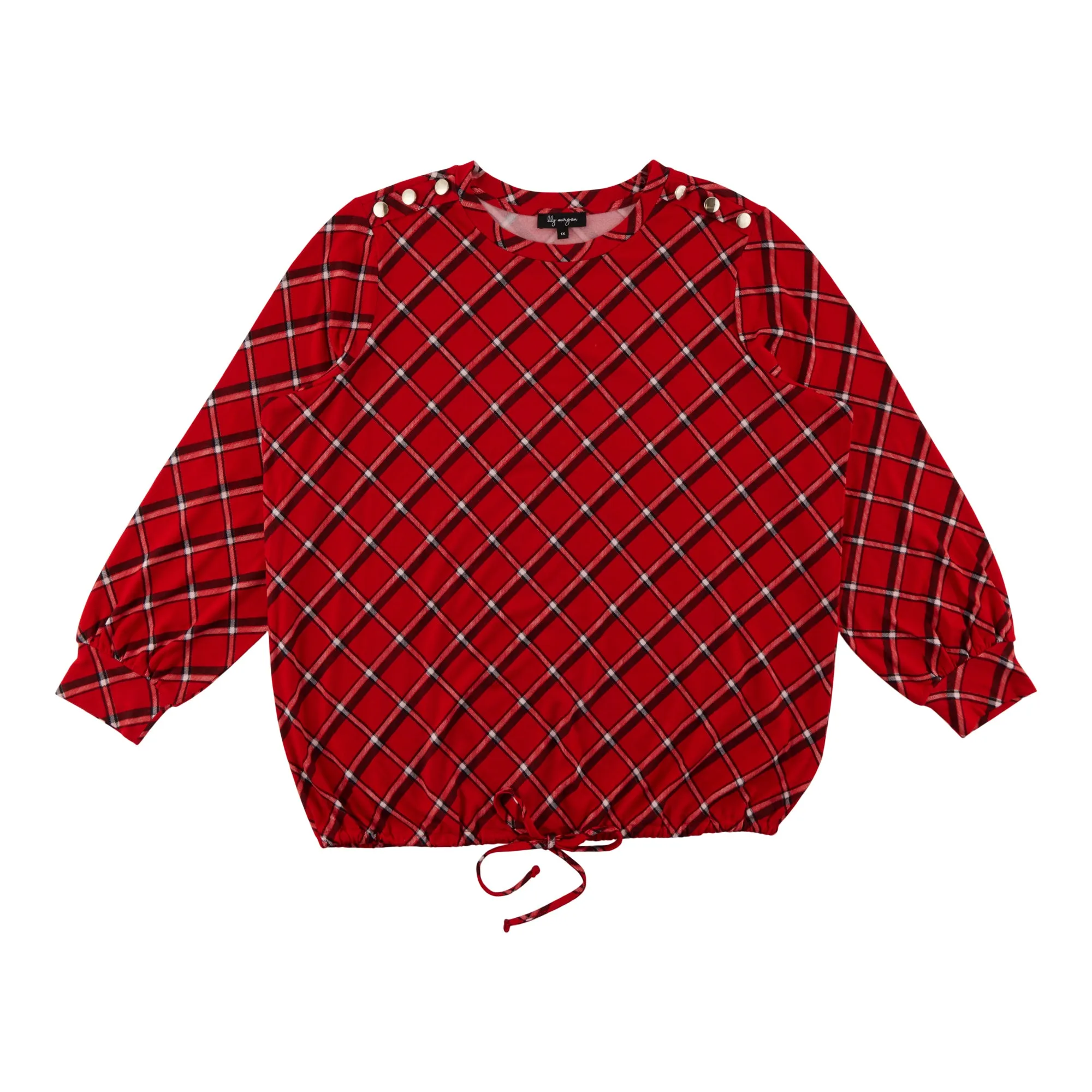 lily morgan Women's Plus Top with Shoulder Button Detail sold by Giant Tiger product image thumbnail 4