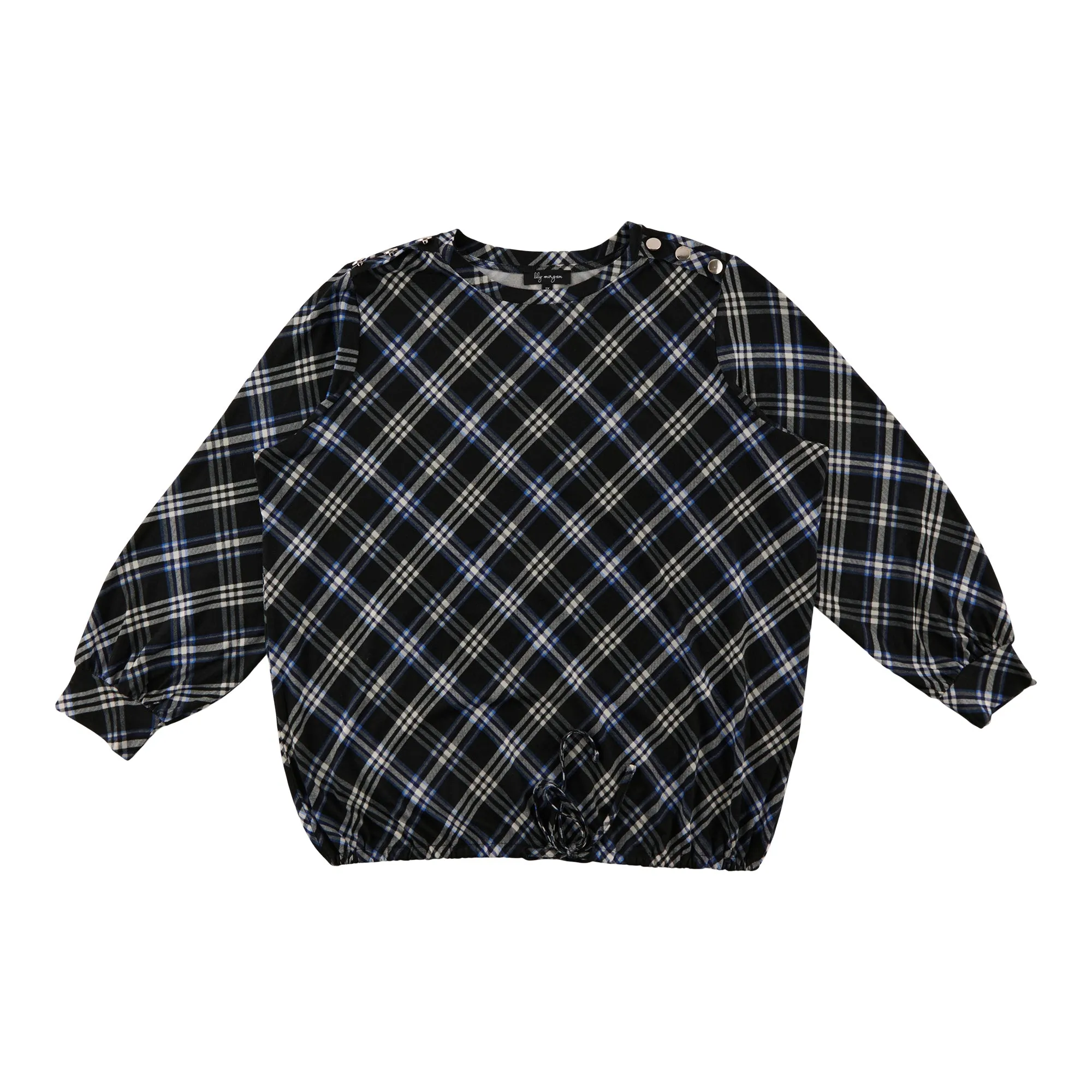 lily morgan Women's Plus Top with Shoulder Button Detail sold by Giant Tiger