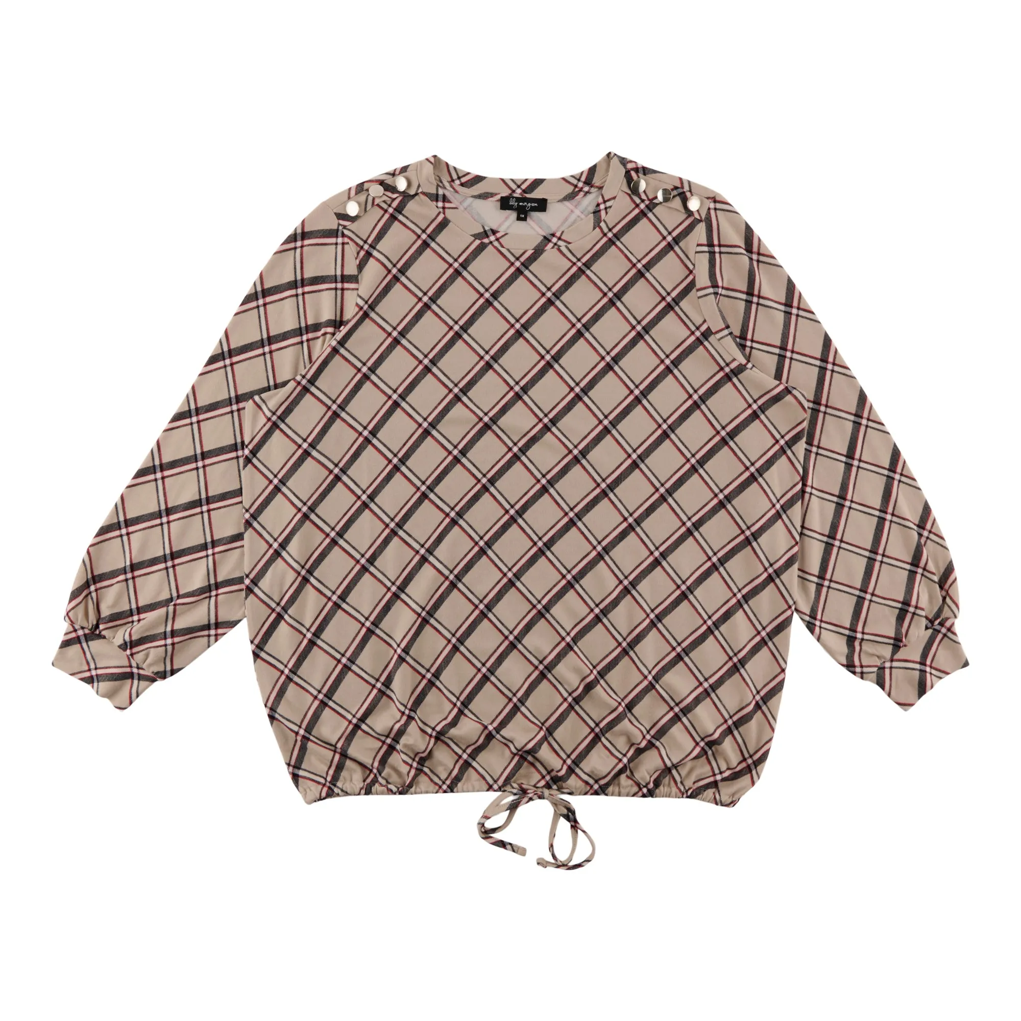 lily morgan Women's Plus Top with Shoulder Button Detail sold by Giant Tiger product image thumbnail 2