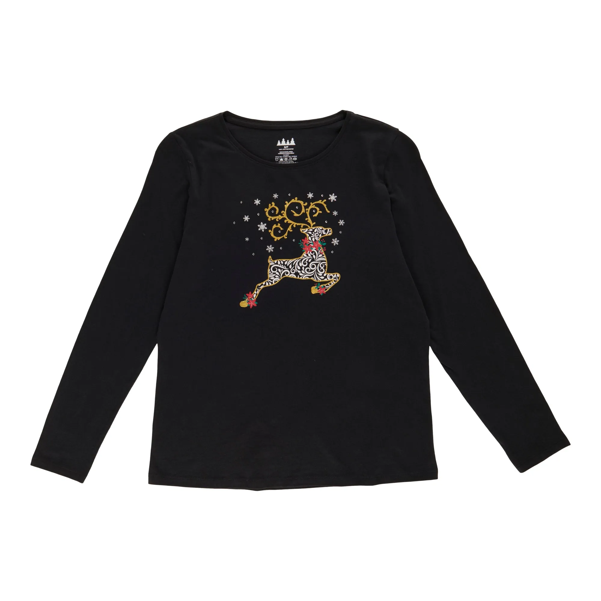 Comfy Cozy Women's Christmas Long Sleeve Screen Tee sold by Giant Tiger