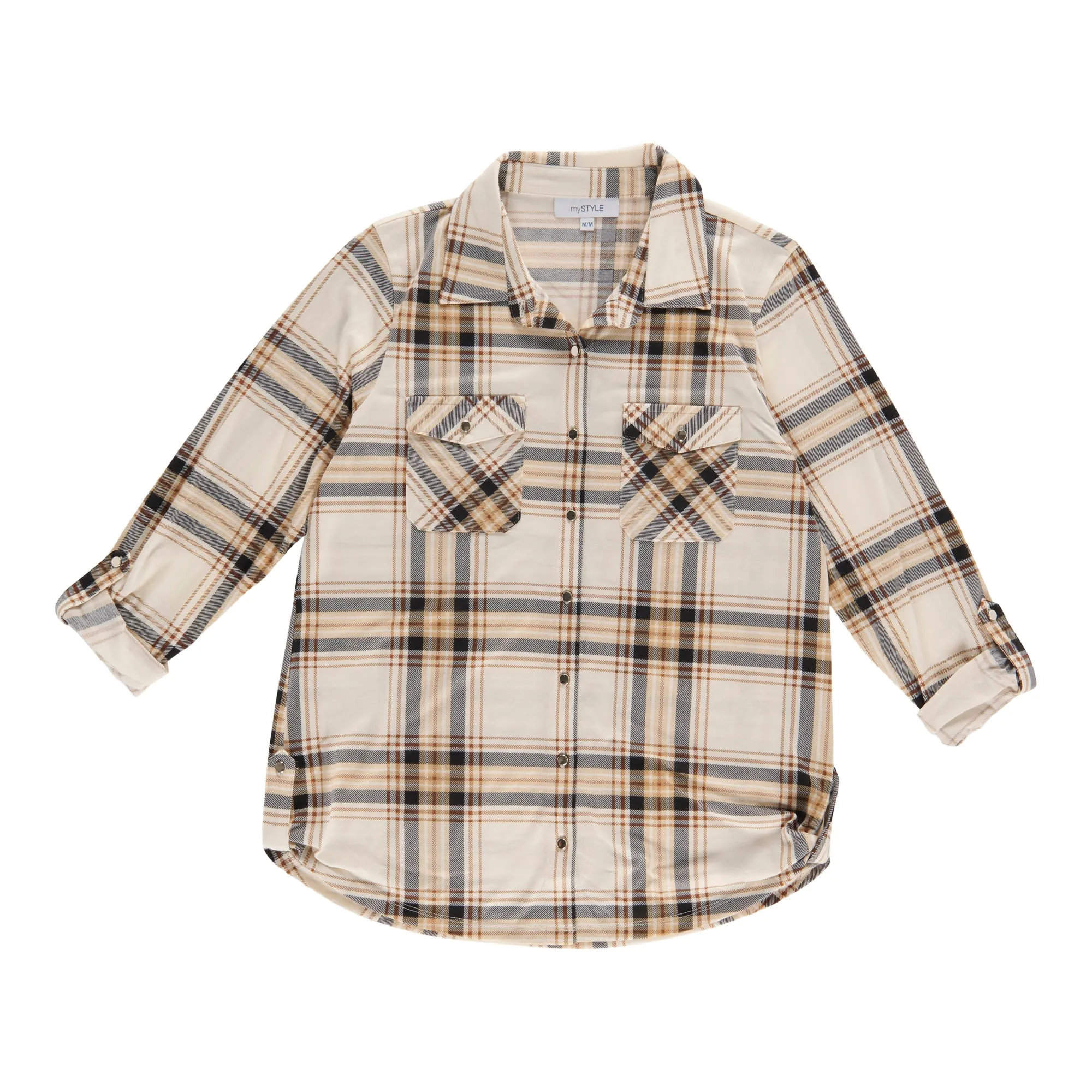 mySTYLE Women's Plaid Shirt with Side Tabs sold by Giant Tiger product image thumbnail 3