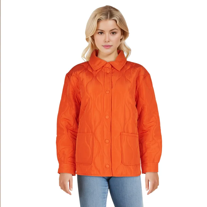 Women's Quilted Puffer Shacket sold by Giant Tiger