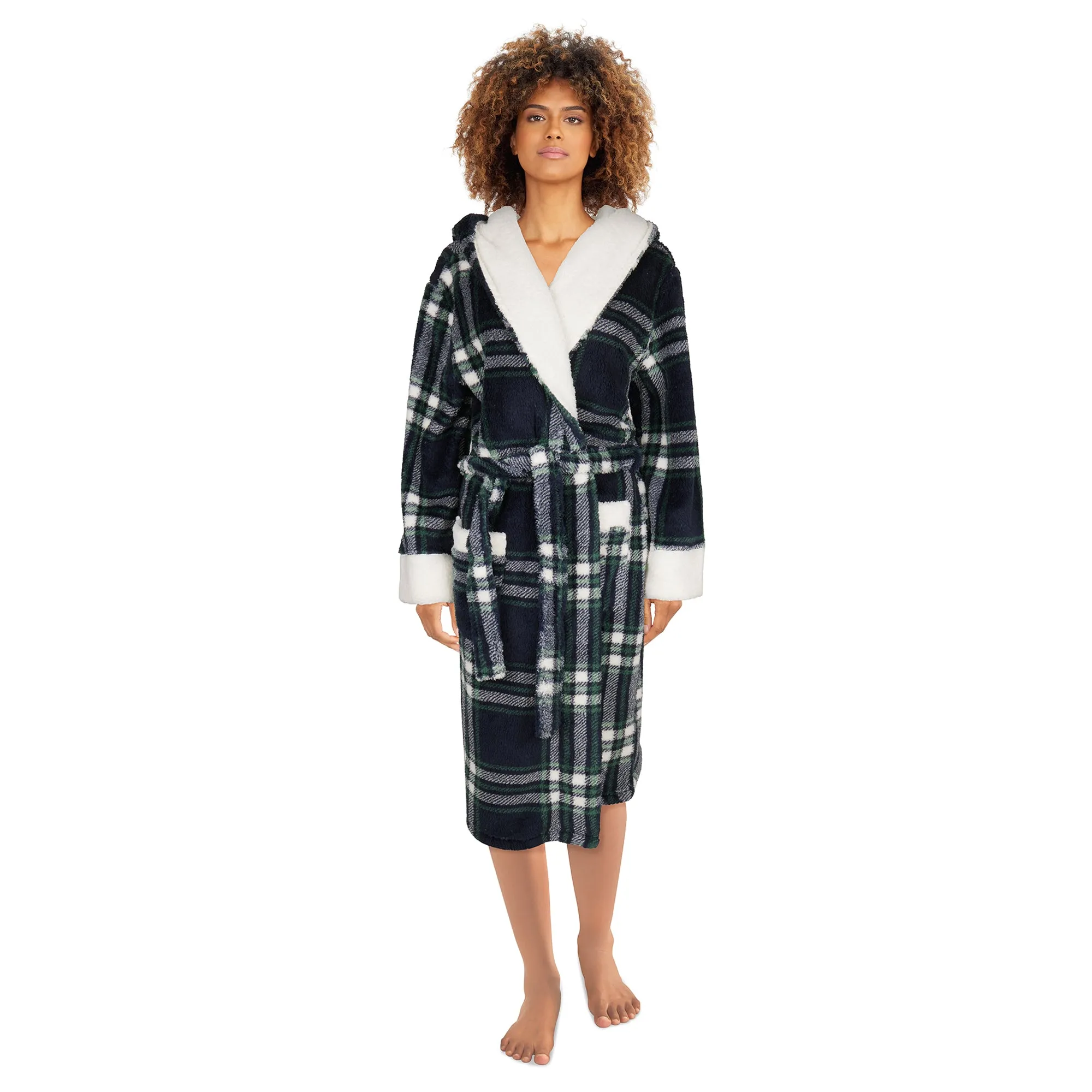 Carisma Women's Long Hooded Sherpa Robe sold by Giant Tiger