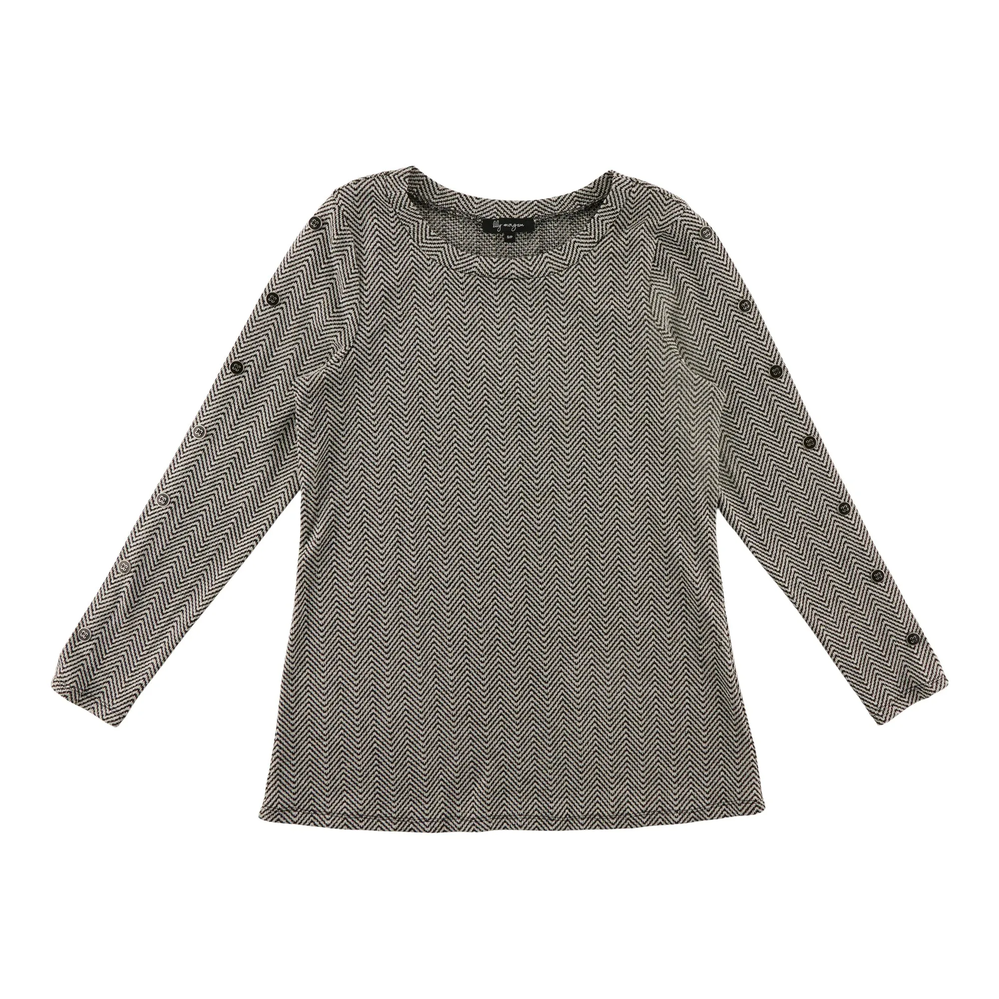 lily morgan Women's Two Tone Chevron Buttons sold by Giant Tiger