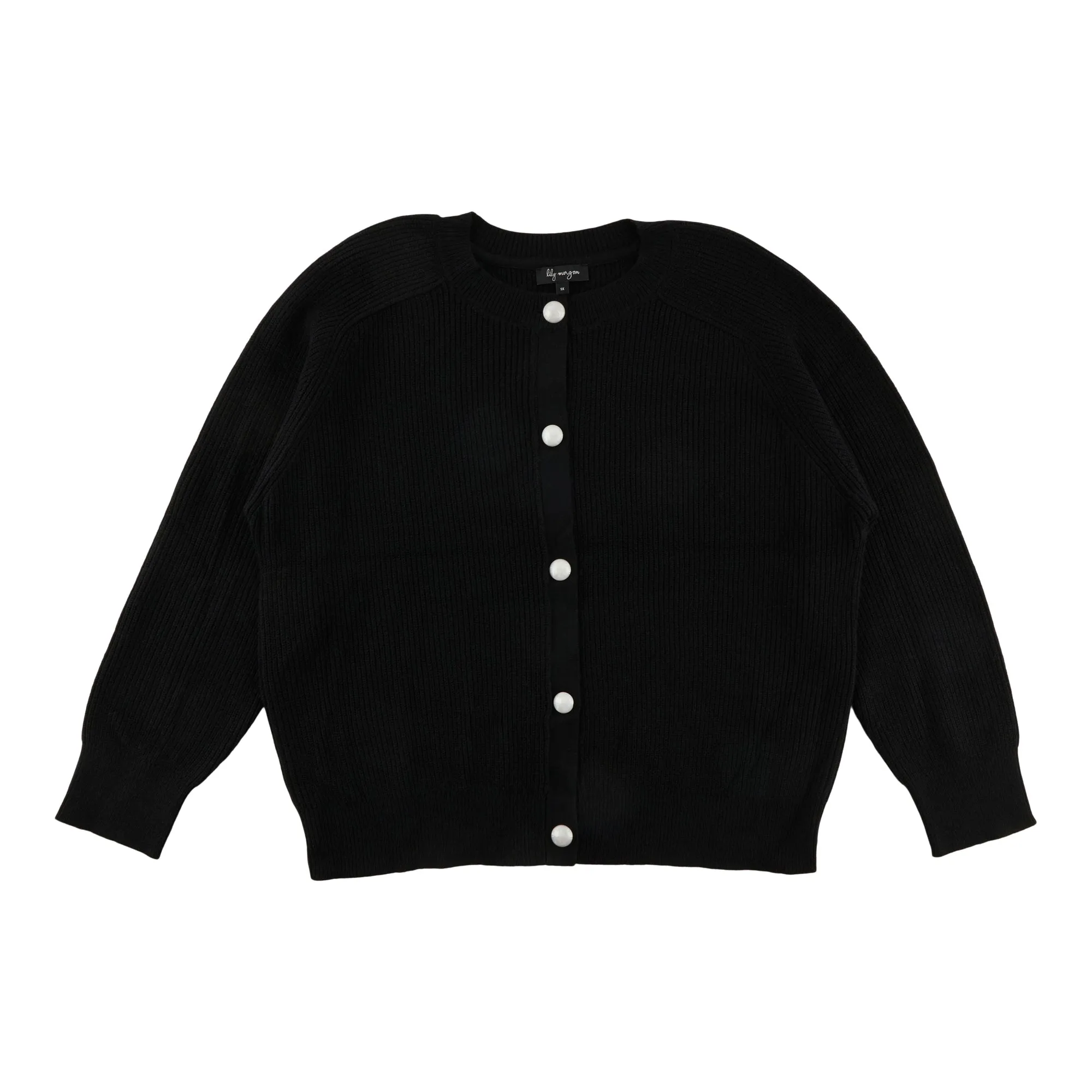 lily morgan Women's Plus Big Button Cardigan sold by Giant Tiger