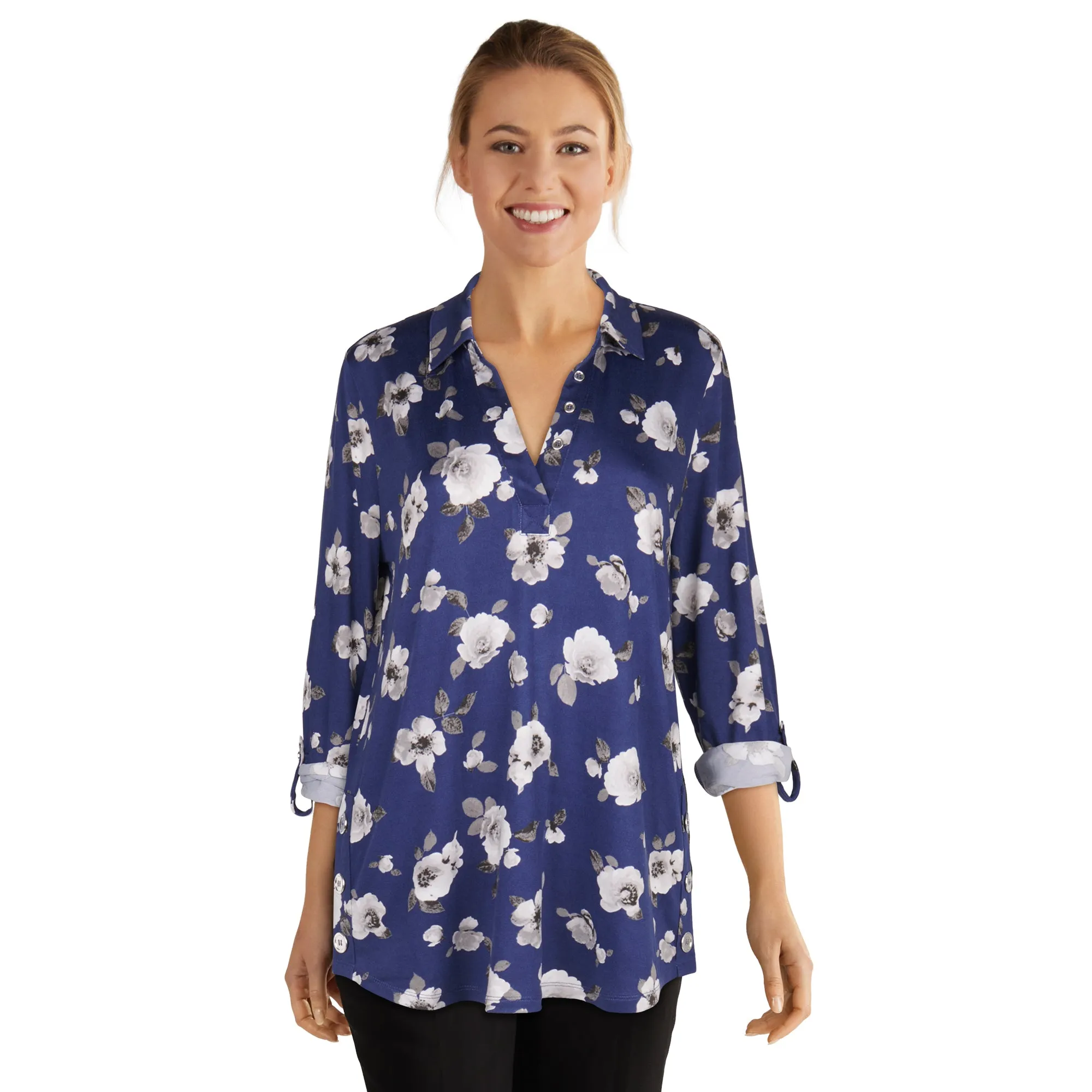 lily morgan Women's Open Collar Top sold by Giant Tiger