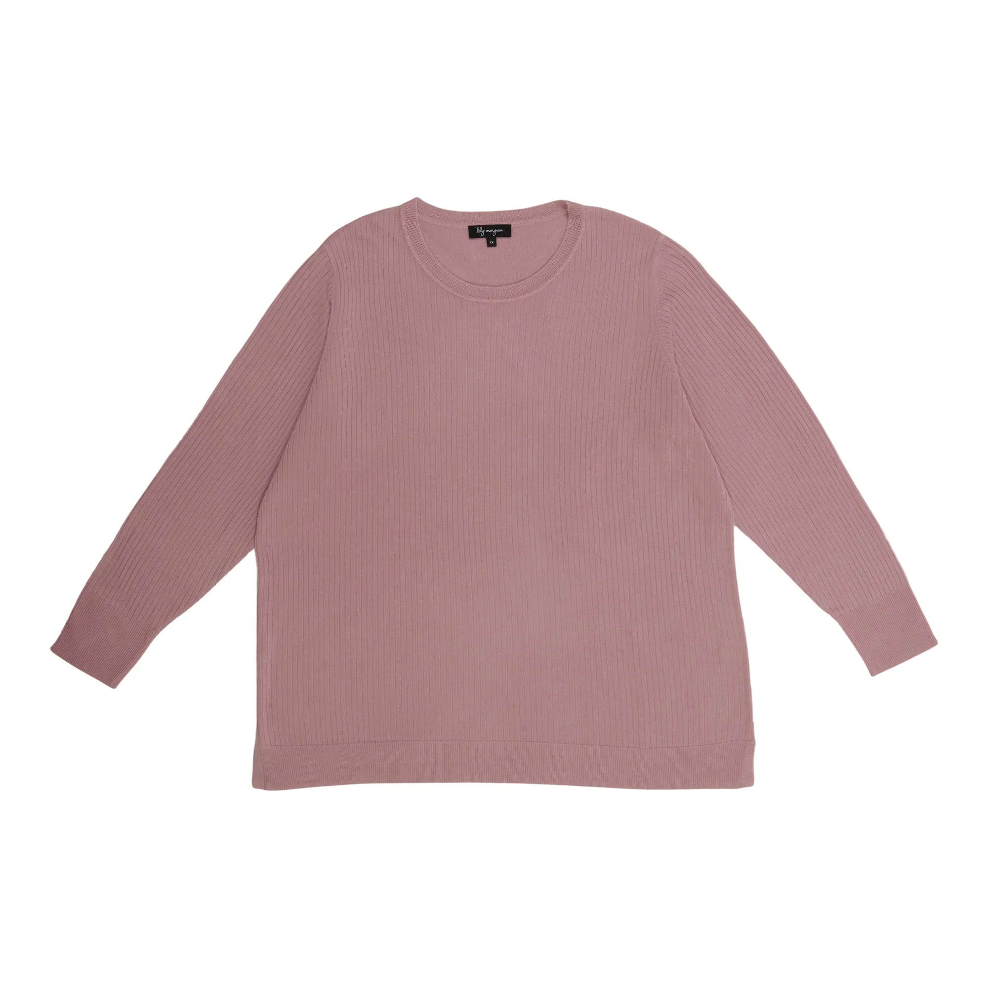 lily morgan Women's Plus Ribbed Scooped Neckline Top sold by Giant Tiger