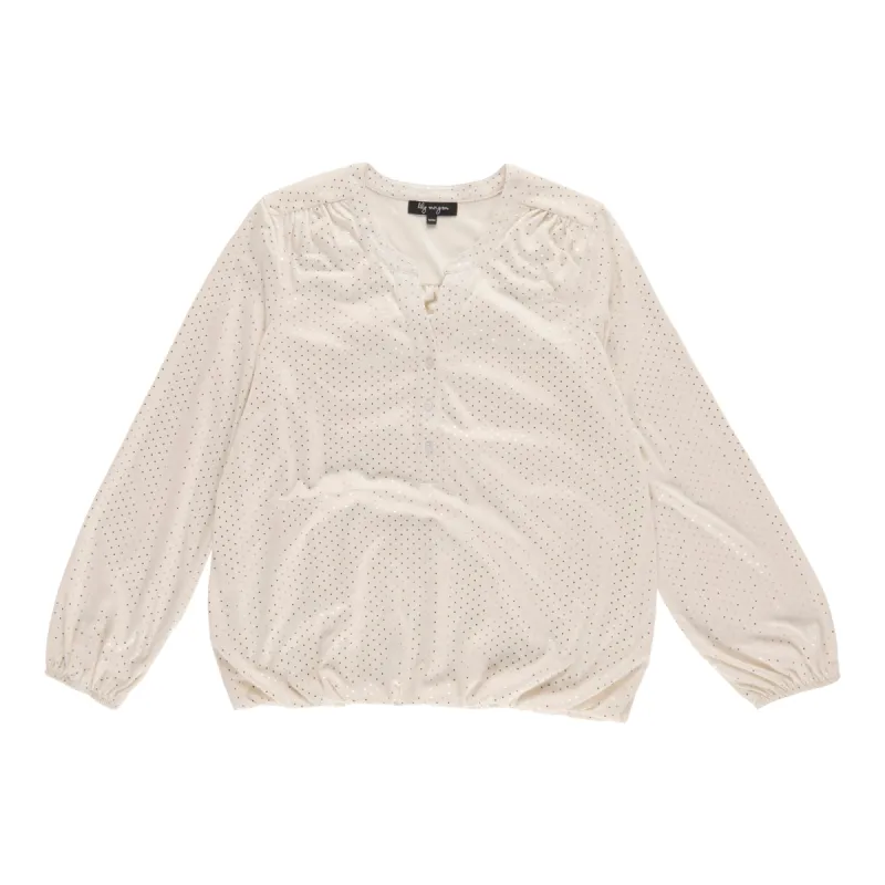 lily morgan Women's V-Neck Top with Button Detail sold by Giant Tiger