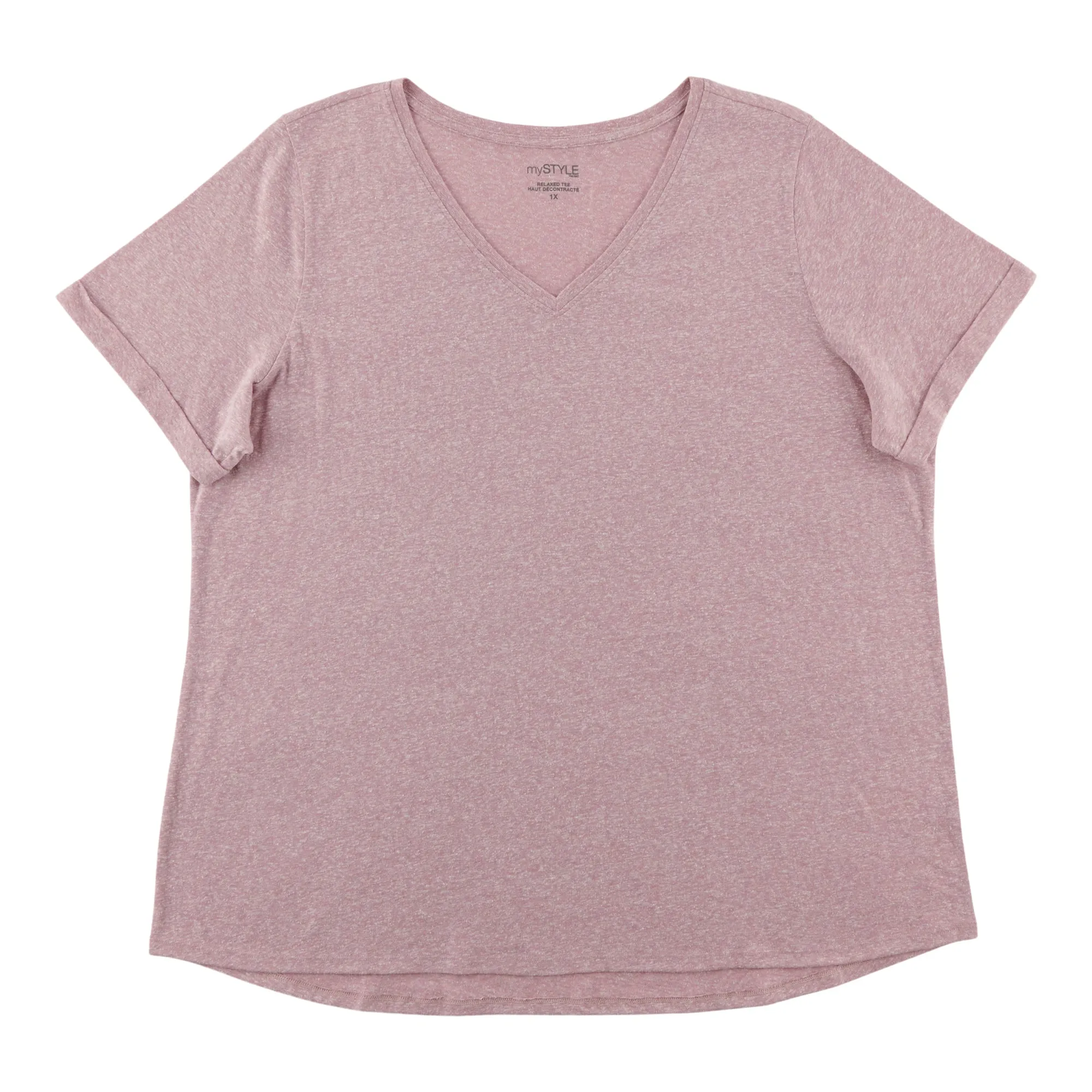 mySTYLE Women's Plus V-Neck T-Shirt sold by Giant Tiger product image thumbnail 3
