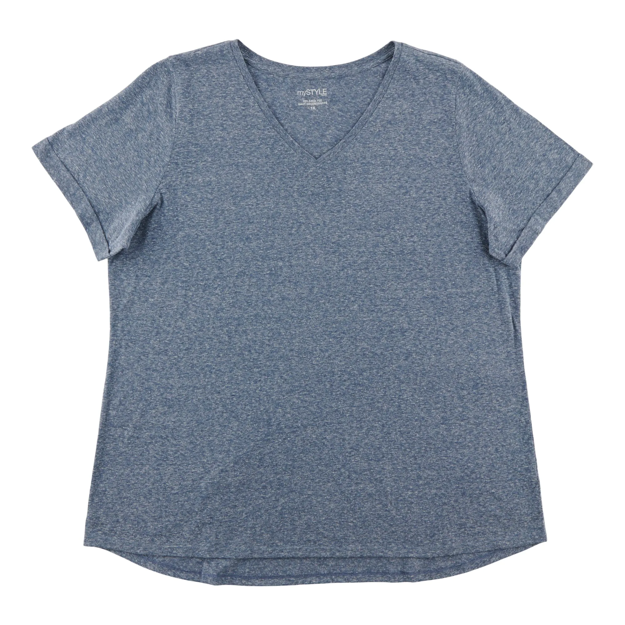 mySTYLE Women's Plus V-Neck T-Shirt sold by Giant Tiger product image thumbnail 2